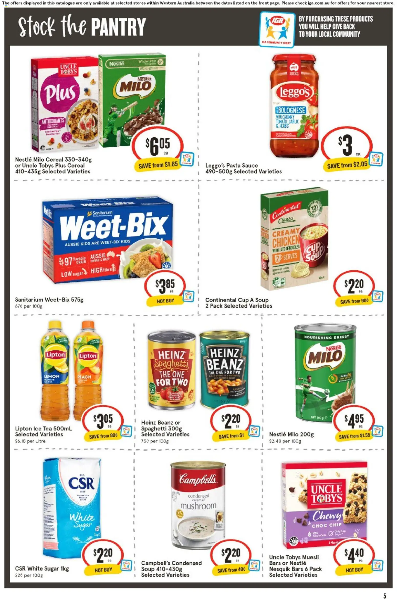 IGA catalogue - valid from 11.03.2026 | Page: 5 | Products: Tea, Cereal, Soup, Garlic