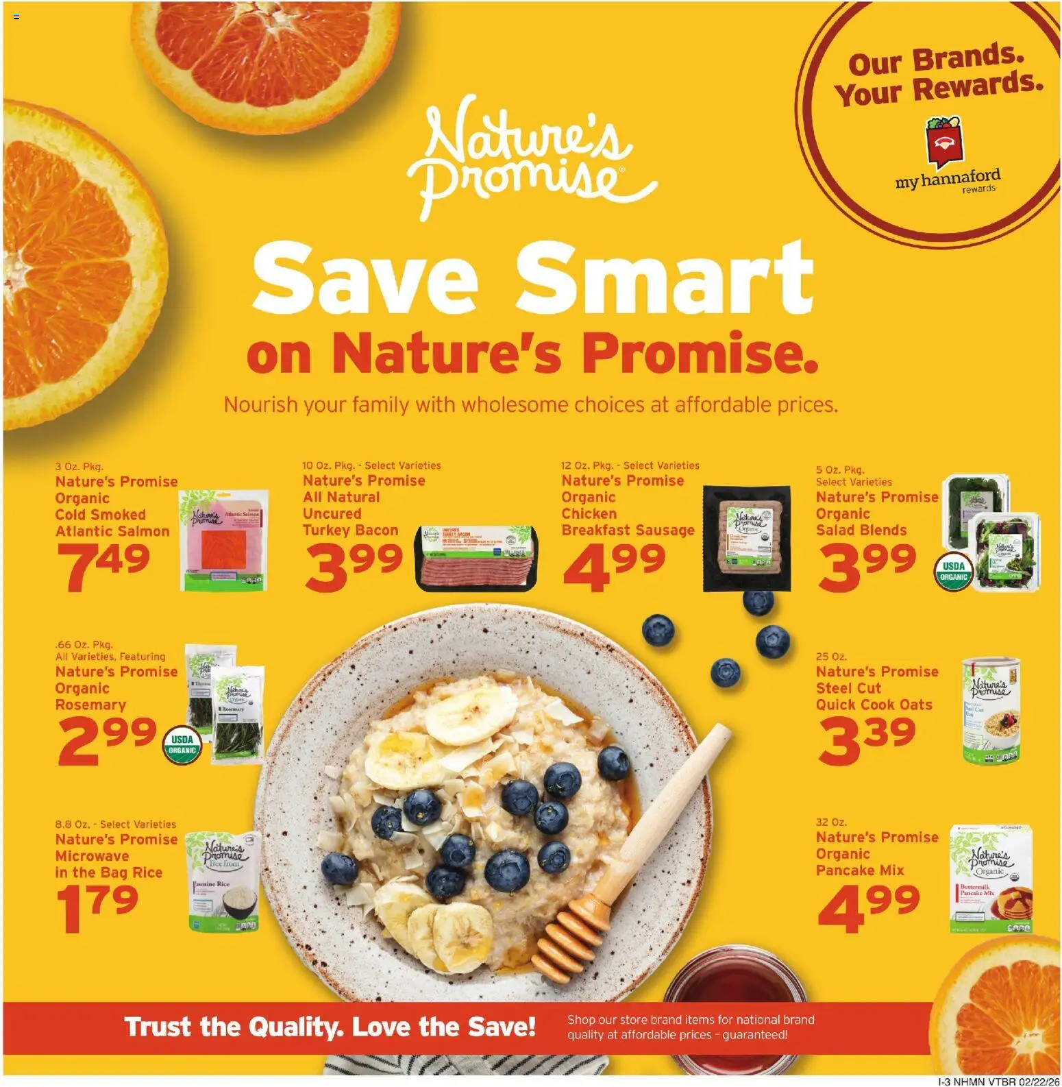 Hannaford Weekly Ad - valid from 22.02.2026 | Page: 11 | Products: Microwave, Salad, Sausage, Bag