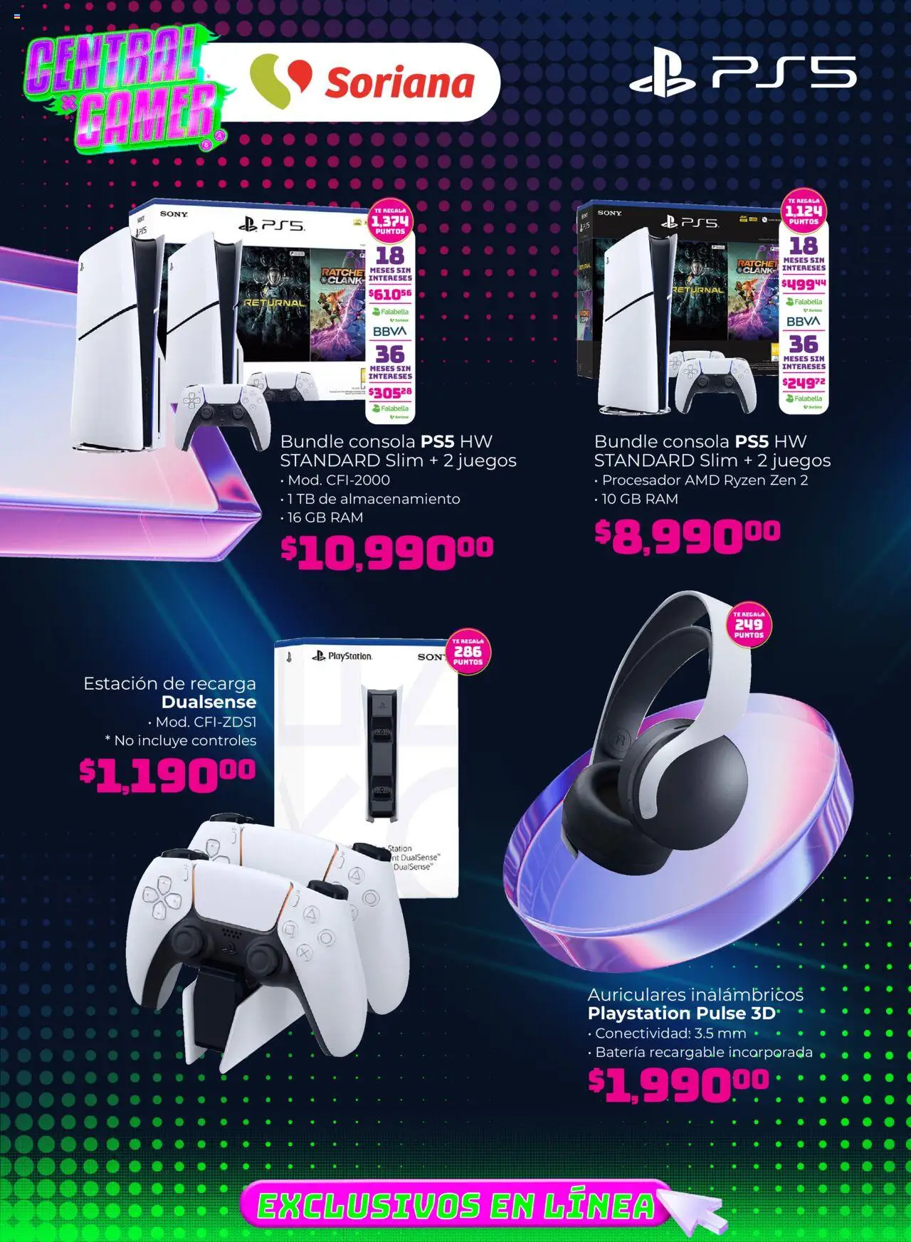 Nuevas ofertas de Soriana válidas en toda la República Mexicana desde el 15.08.2025. ¡Encuentra las mejores ofertas en Soriana - Central Gamer Exclusivo en línea! | Página: 2 | Productos: Playstation, Té, Batería