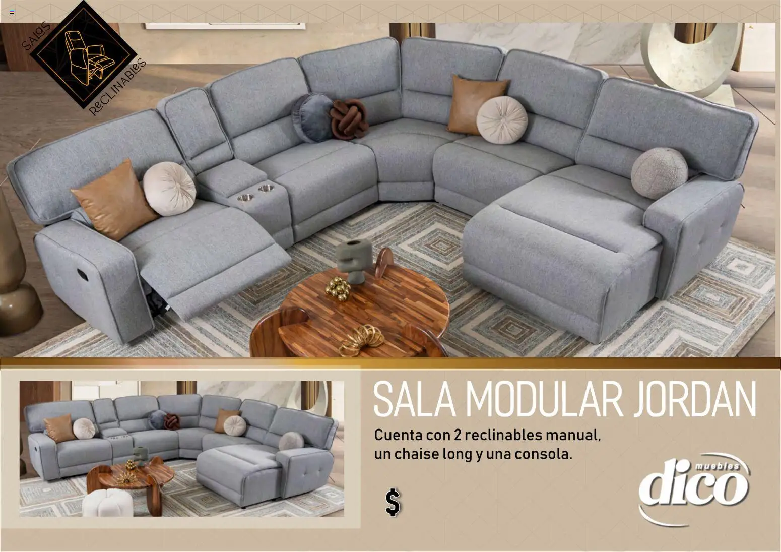 Nuevas ofertas de Muebles Dico válidas en toda la República Mexicana desde el 27.03.2026. ¡Encuentra las mejores ofertas en Muebles Dico catálogo Salas reclinables ! | Página: 6 | Productos: Modular