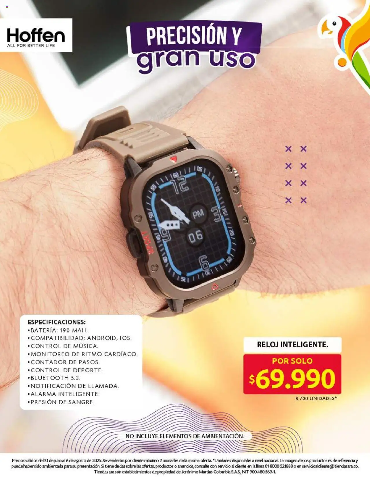 Ara revista - valida desde el 31.07.2025 | Página: 2 | Productos: Alarma, Reloj, Sobre, Batería
