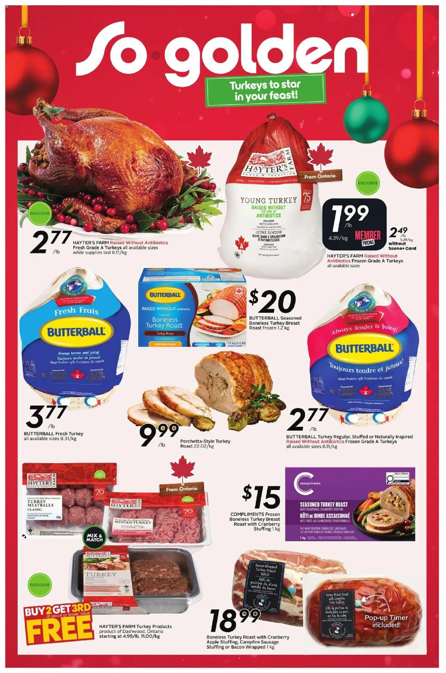 Sobeys flyer valid from 18.12.2025 | Page: 19 | Products: Turkey