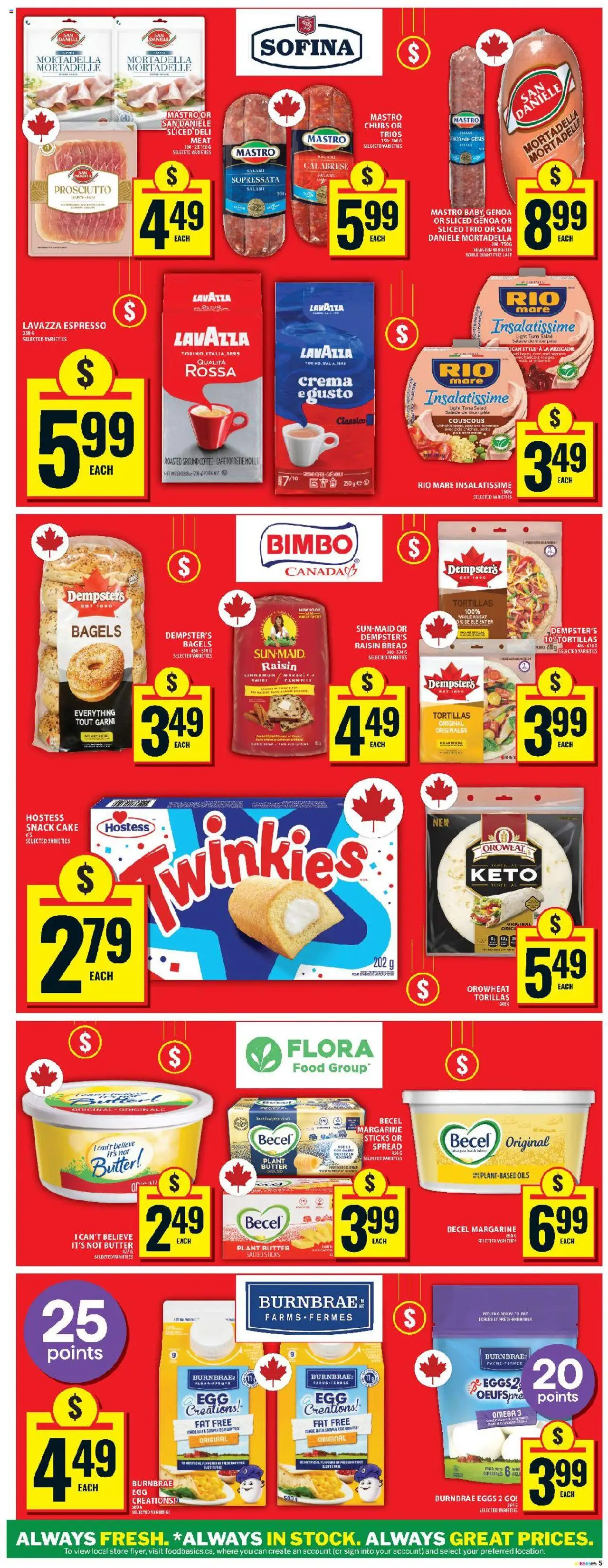 Food Basics flyer valid from 18.09.2025 | Page: 8 | Products: Salad, Butter, Coffee, Salami