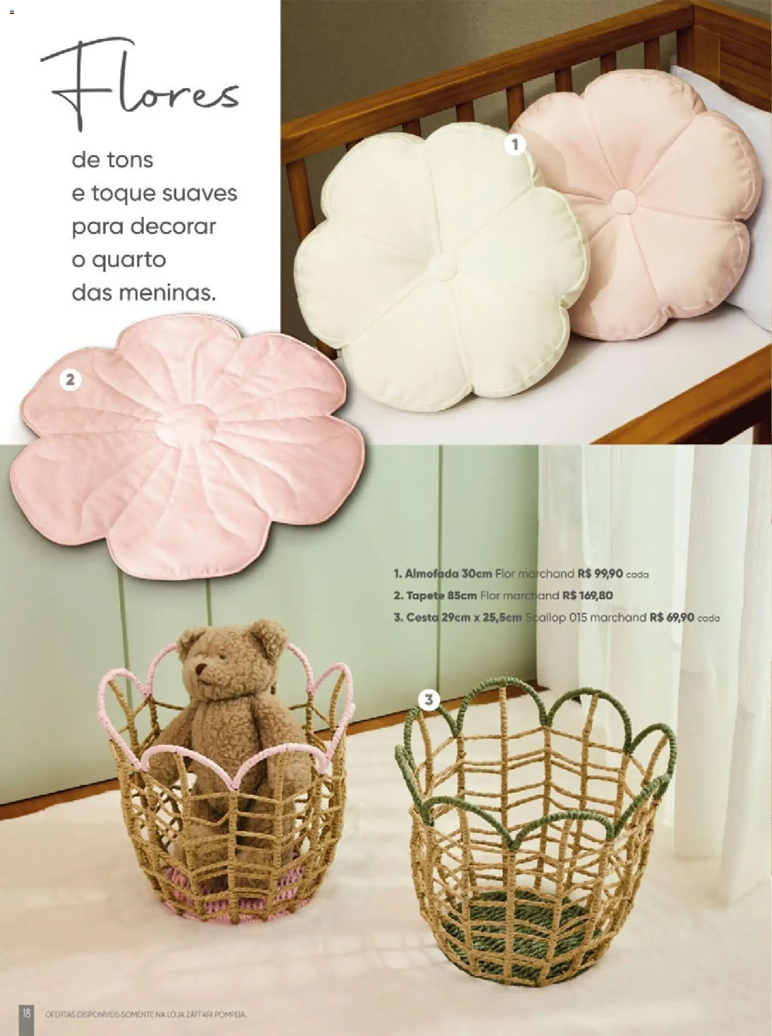 Zaffari Folheto - válido de 27.11.2025 | Página: 18 | Produtos: Almofada, Flores, Cesta, Tapete