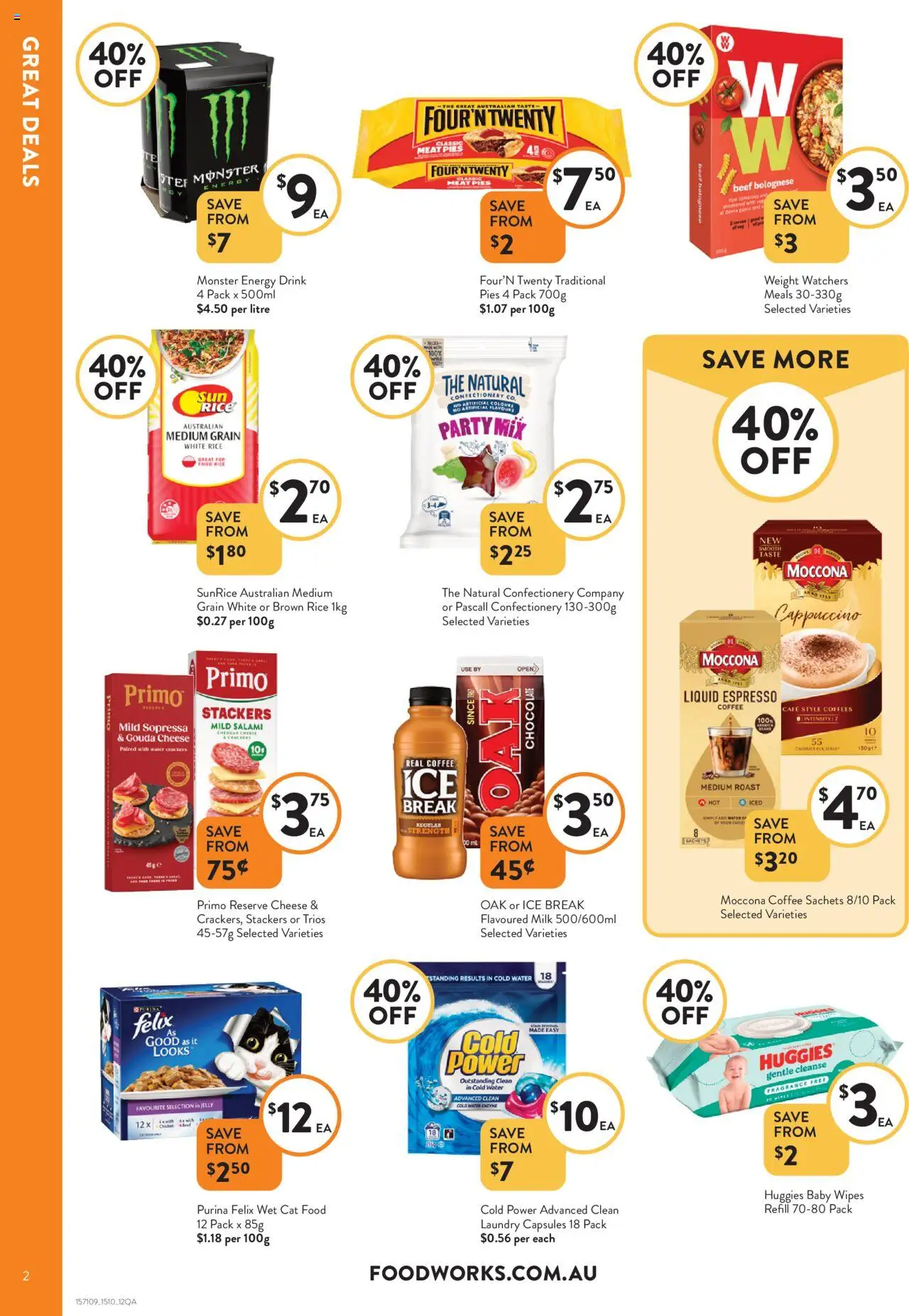 Foodworks catalogue - valid from 15.10.2025 | Page: 2 | Products: Crackers, Rice, Beef, Moccona