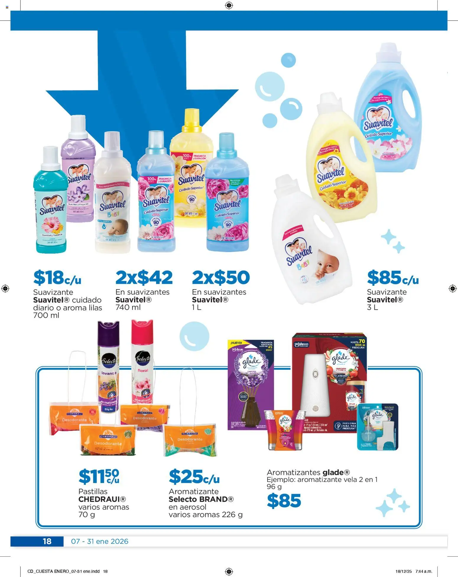 Nuevas ofertas de Chedraui válidas en toda la República Mexicana desde el 07.01.2026. ¡Encuentra las mejores ofertas en Chedraui folleto Cuesta menos llevarte más! | Página: 18 | Productos: Desodorante, Vela, Ropa, Fragancia