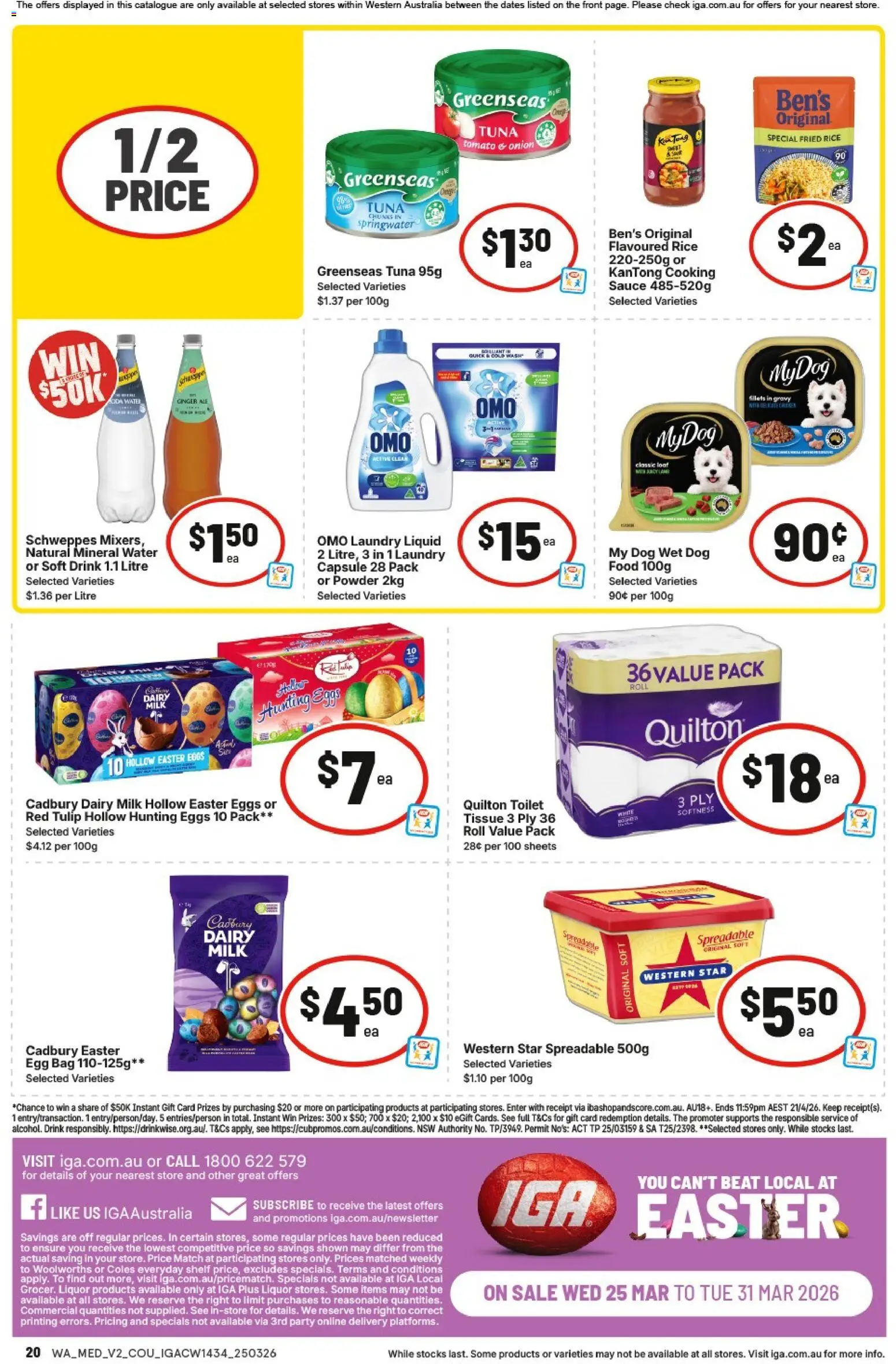 IGA catalogue - valid from 25.03.2026 | Page: 17 | Products: Powder, Dairy, Water, Bag
