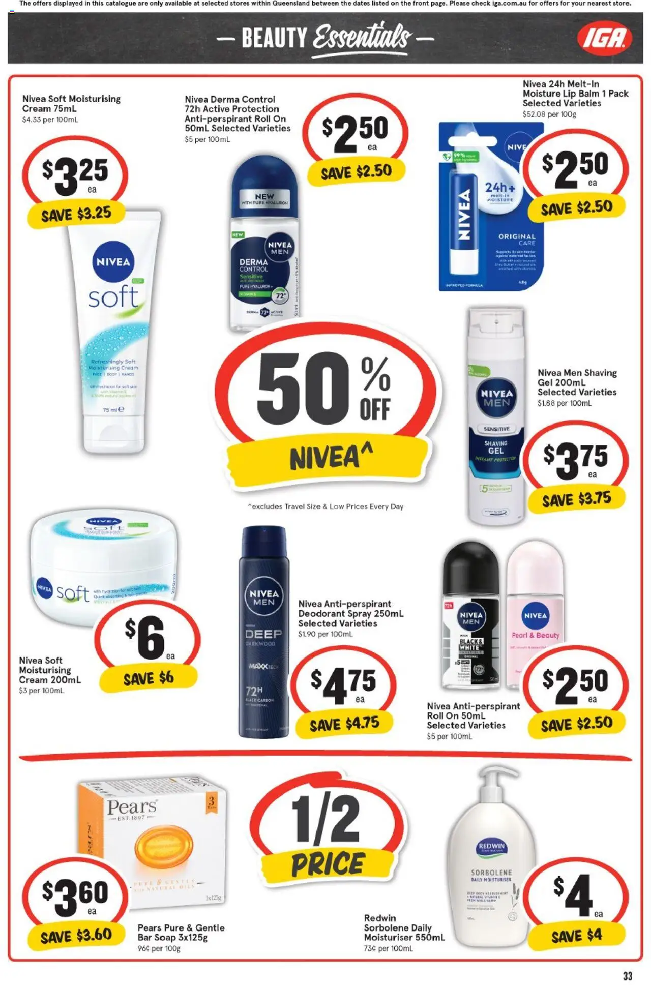 IGA catalogue - valid from 27.08.2025 | Page: 33 | Products: Soap, Antiperspirant, Wood, Vitamin