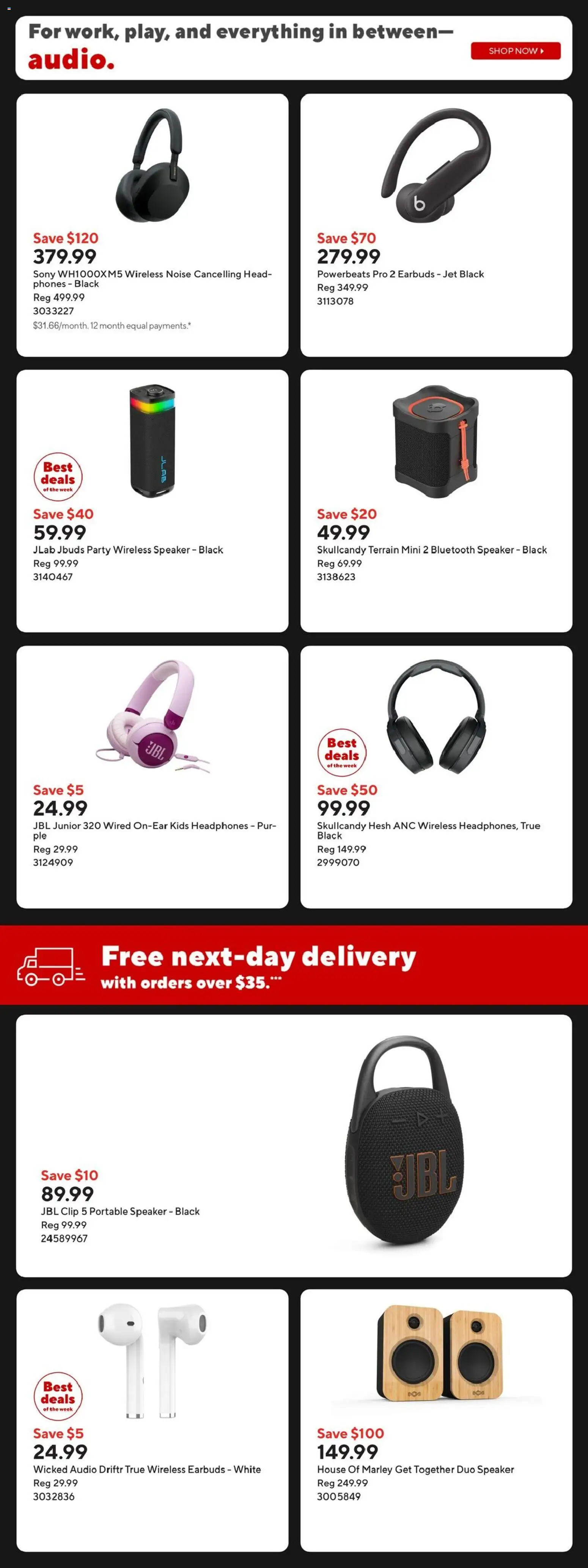 Staples flyer valid from 03.04.2026 | Page: 3 | Products: Audio, Headphones, Speaker