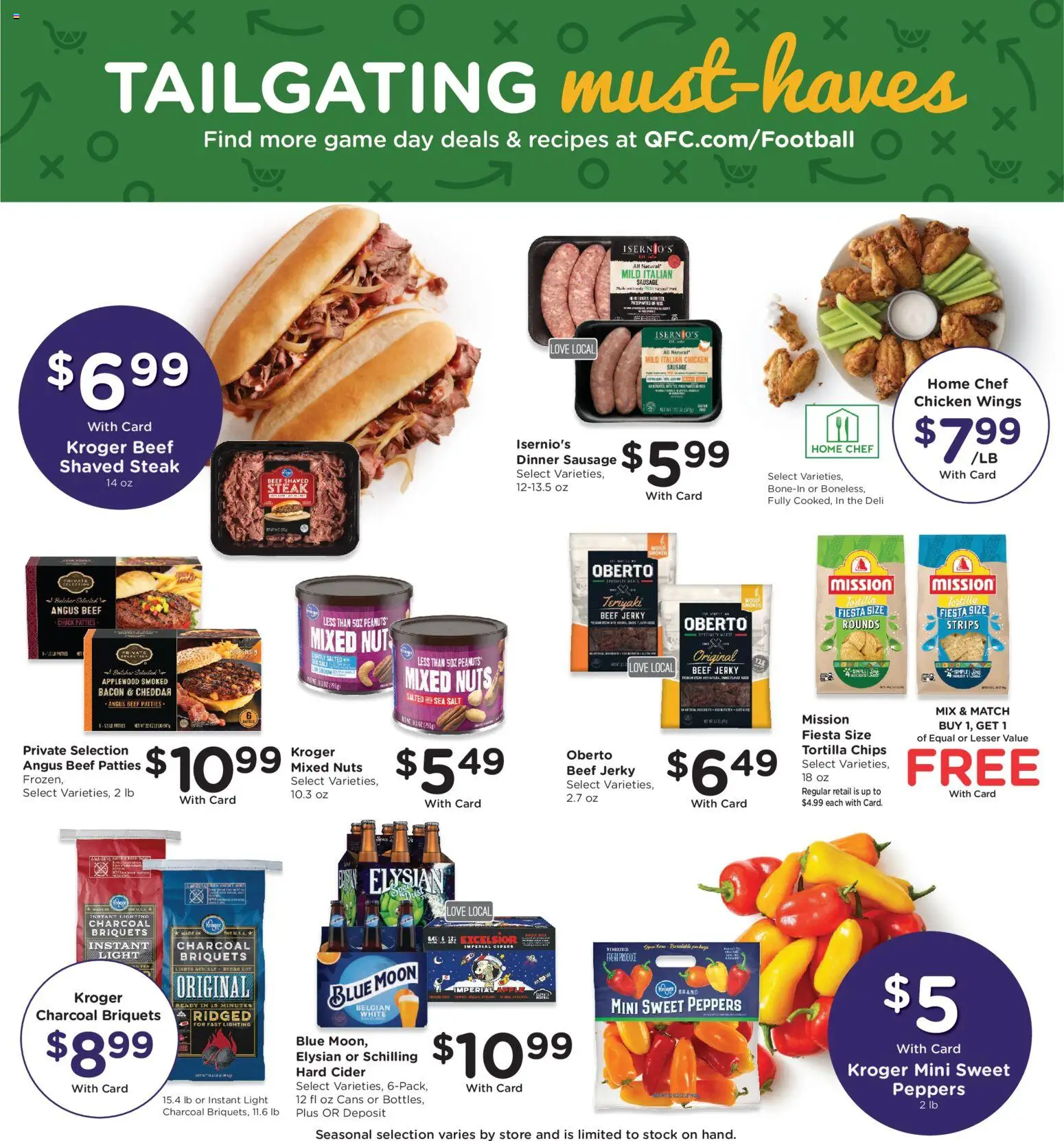 QFC Weekly Ad - OR - valid from 05.11.2025 | Page: 7 | Products: Peppers, Beef, Nuts, Game