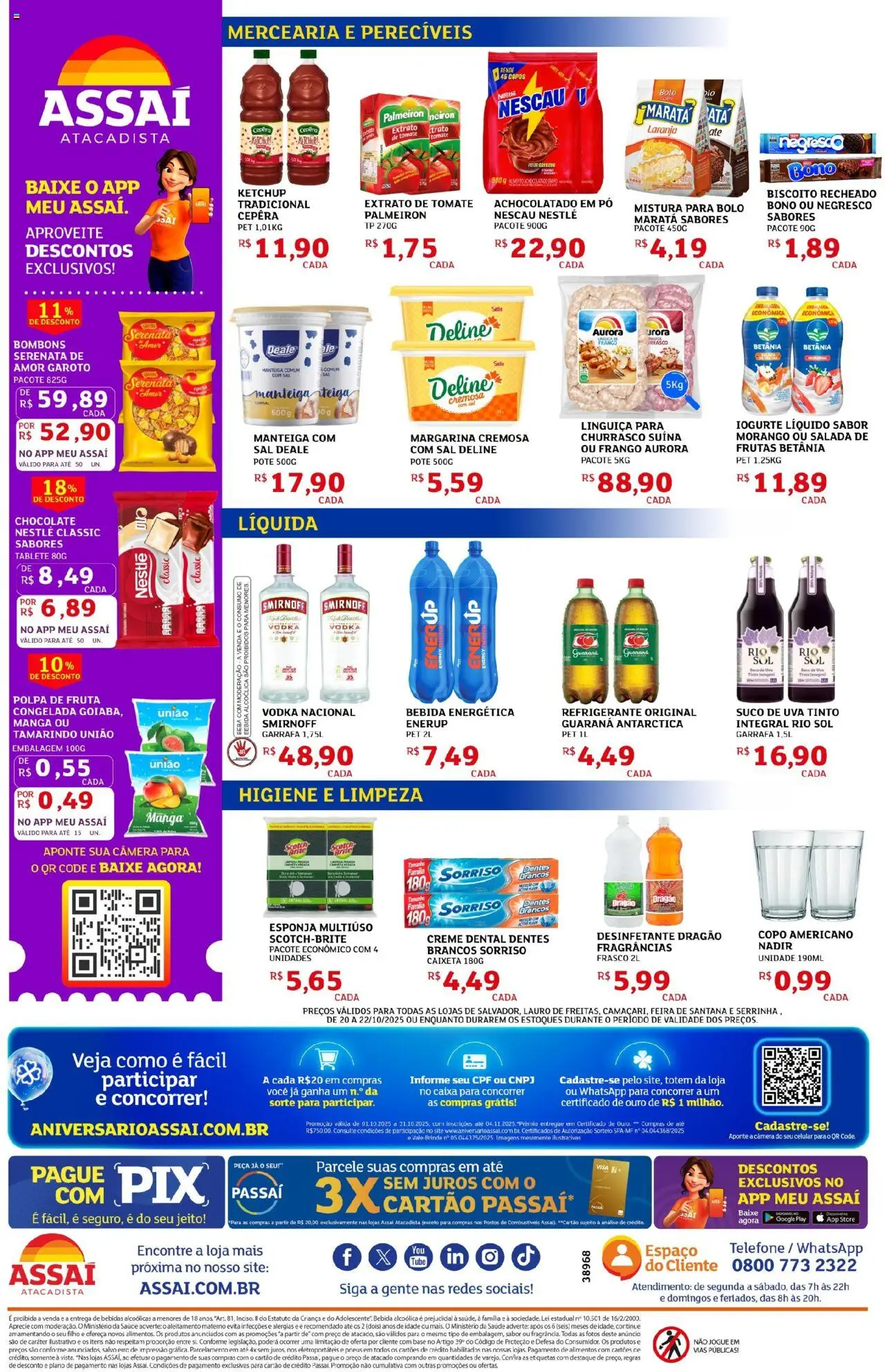 Assaí Atacadista Folheto - válido de 20.10.2025 | Página: 2 | Produtos: Tamarindo, Esponja, Câmera, Margarina