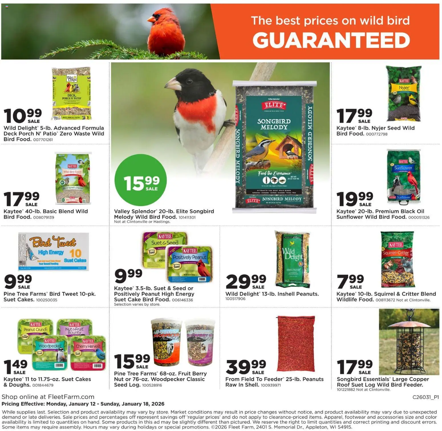 Mills Fleet Farm Weekly Ad - valid from 12.01.2026 | Page: 20 | Products: Bed, Oil