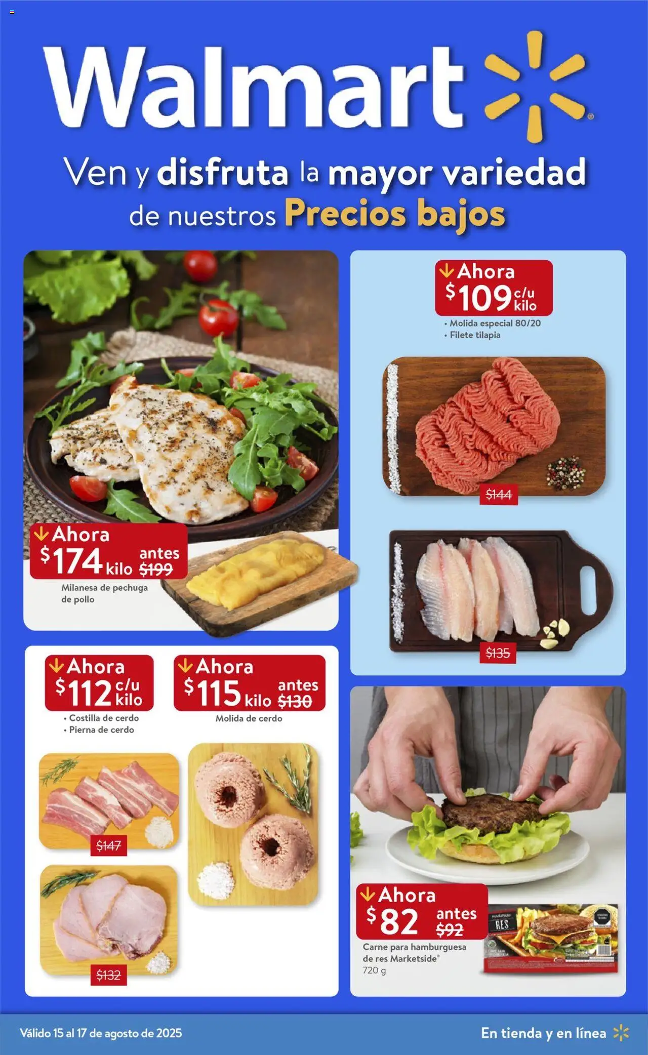Nuevas ofertas de Walmart válidas en toda la República Mexicana desde el 15.08.2025. ¡Encuentra las mejores ofertas en Walmart - Folleto Precios Bajos! | Página: 1