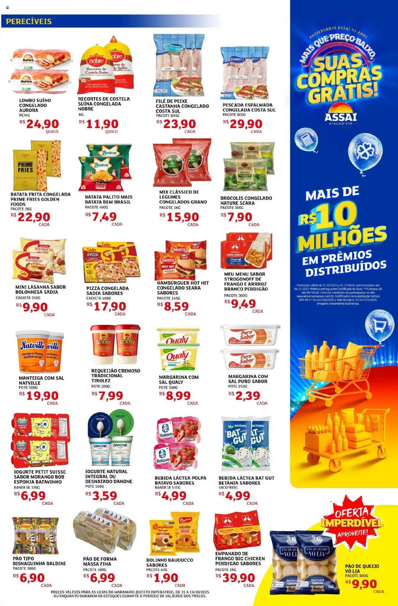 Assaí Atacadista Folheto - válido de 15.10.2025 | Página: 3 | Produtos: Esponja, Pizza, Bebida, Margarina