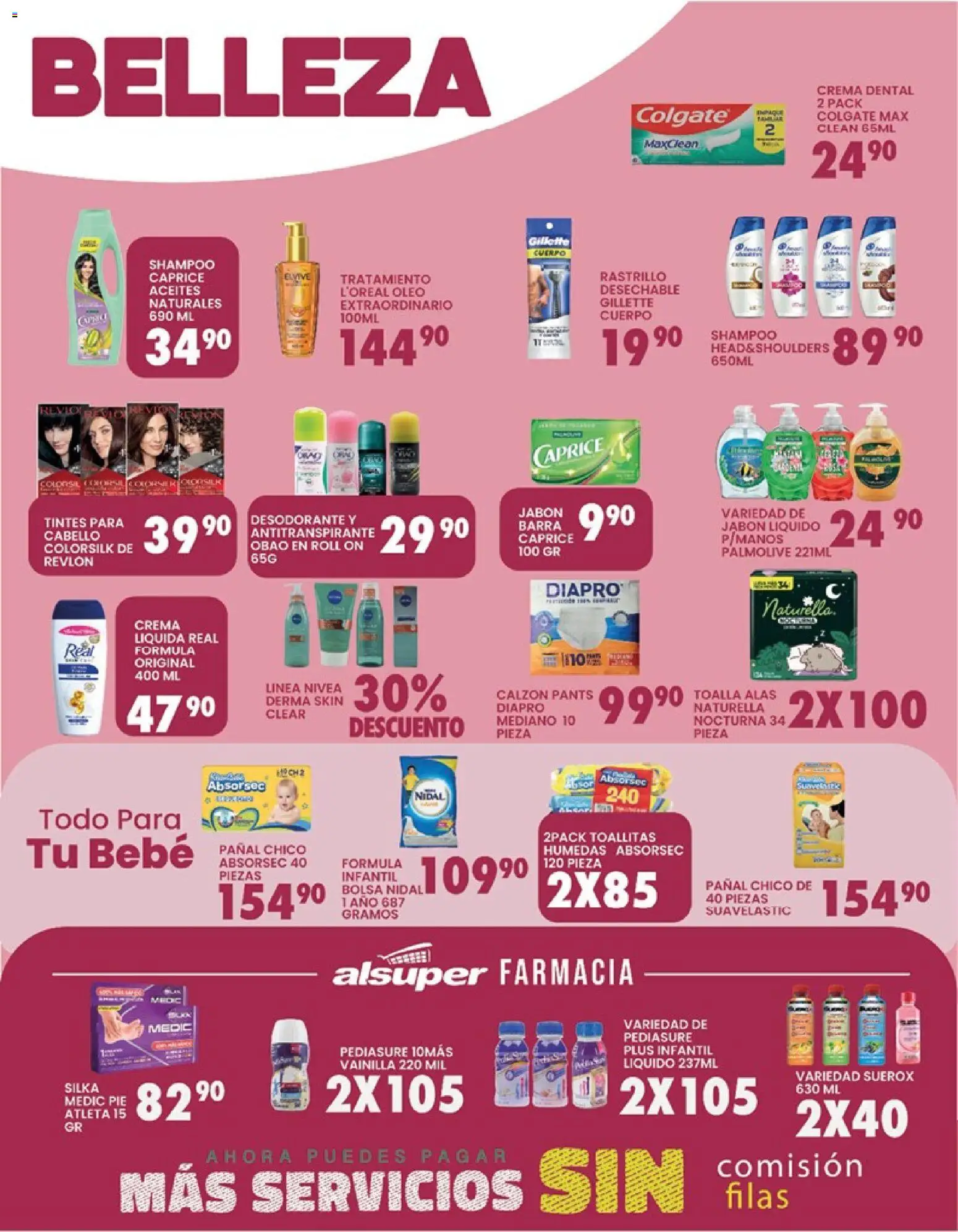 Nuevas ofertas de Alsuper válidas en toda la República Mexicana desde el 24.03.2026. ¡Encuentra las mejores ofertas en Alsuper folleto Casas Grandes! | Página: 4 | Productos: Jabón líquido, Rastrillo, Toallitas húmedas, Barra