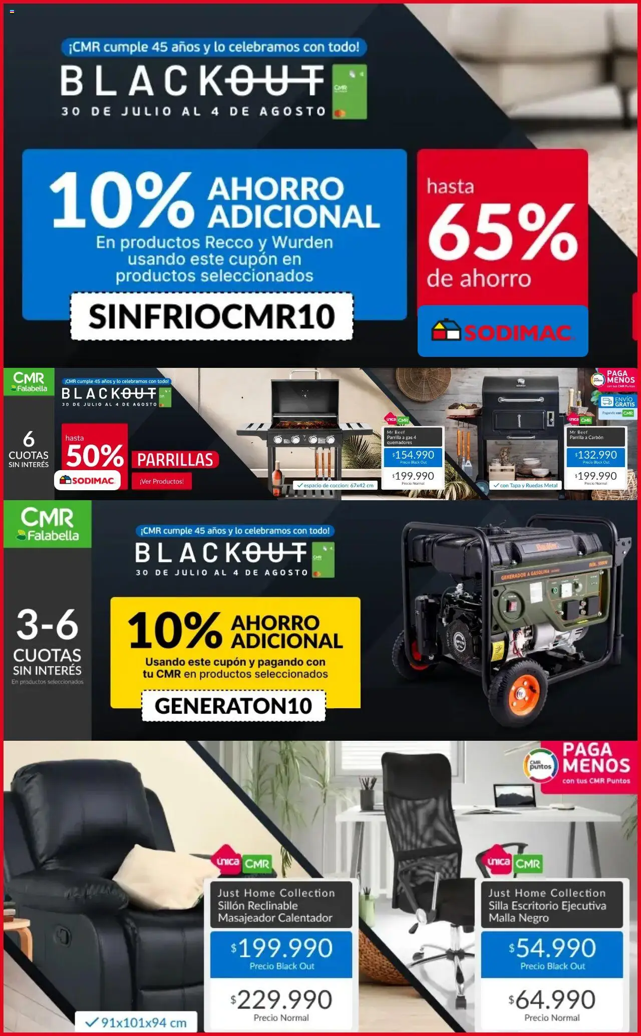 Sodimac ofertas  │ válido desde el 05.08.2025 | Página: 1 | Productos: Parrilla, Sillón, Silla, Escritorio