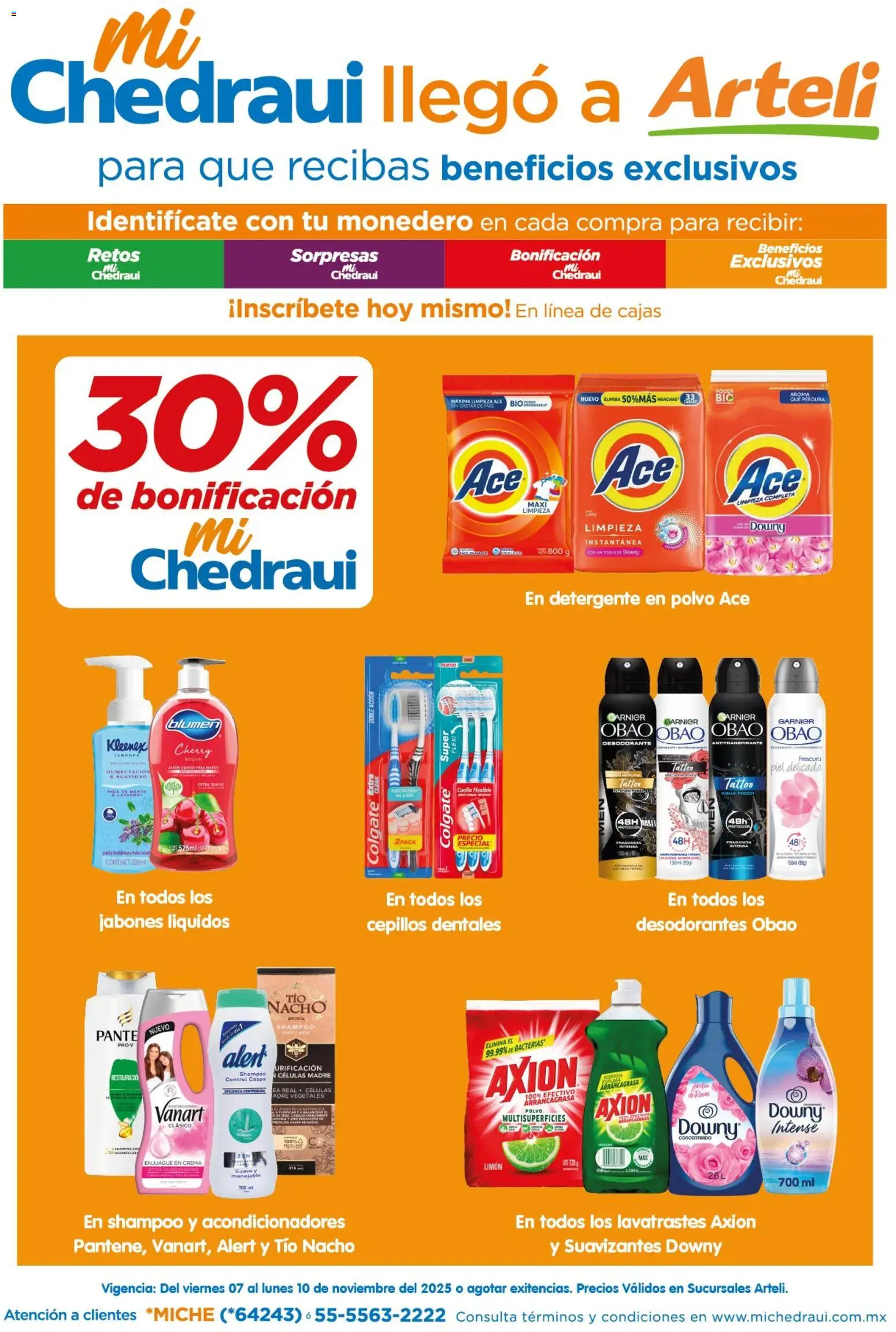 Nuevas ofertas de Arteli válidas en toda la República Mexicana desde el 07.11.2025. ¡Encuentra las mejores ofertas en Arteli folleto MiChedraui! | Página: 1 | Productos: Monedero, Limón, Flexible, Fragancia
