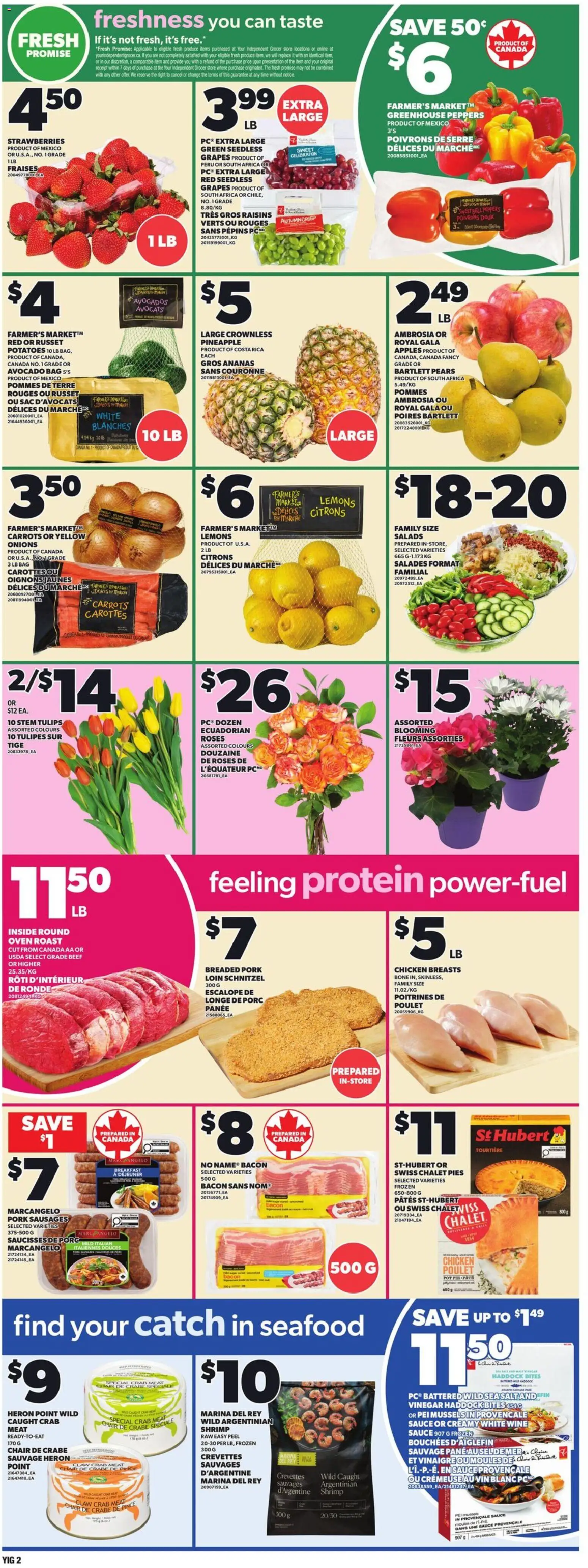 Independent Grocer flyer valid from 26.02.2026 | Page: 5 | Products: Beef, Chair, Chicken, Apples