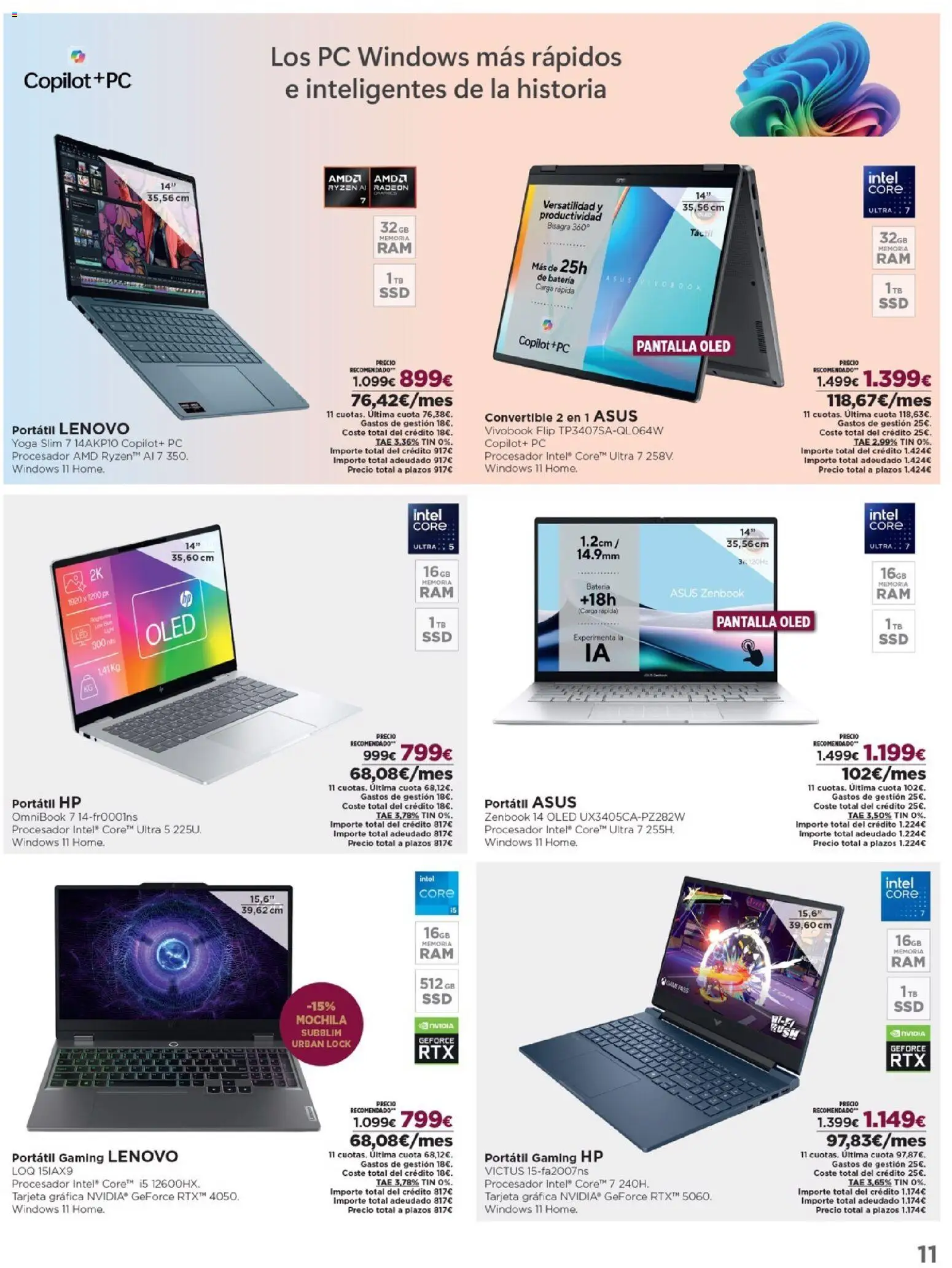 Nuevas ofertas de El Corte Inglés válidas en toda la República Mexicana desde el 02.12.2025. ¡Encuentra las mejores ofertas en El Corte Inglés catálogo Ofertas que ilusionan! | Página: 11 | Productos: Bisagra, Mochila, Té, Batería