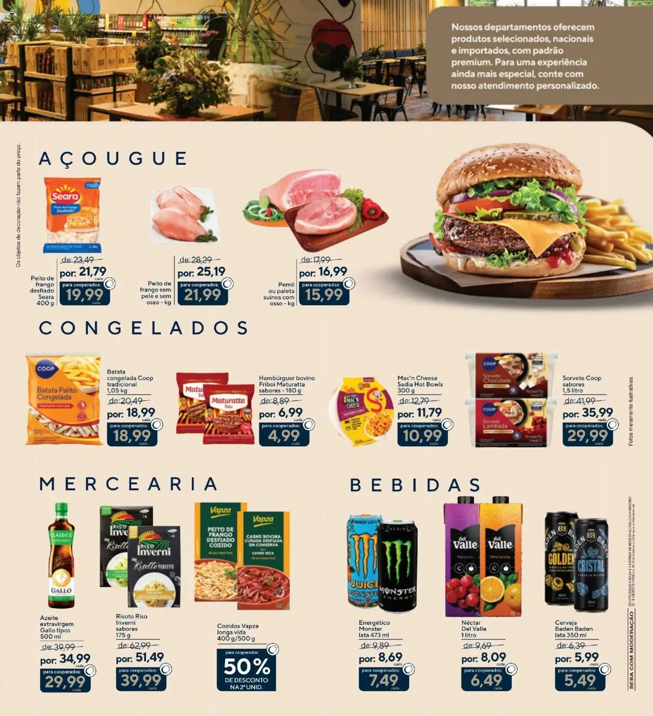 Coop Folheto - válido de 07.10.2025 | Página: 3 | Produtos: Hambúrguer, Monster, Frango, Peito de frango