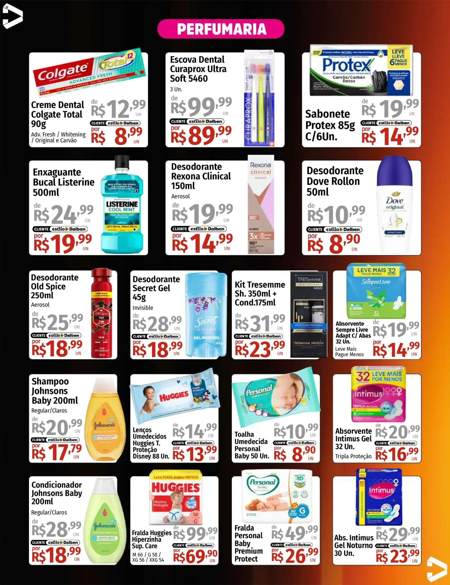 Supermercado Dalben Folheto - válido de 28.11.2025 | Página: 13 | Produtos: Condicionador, Sabonete, Rexona, Sempre Livre