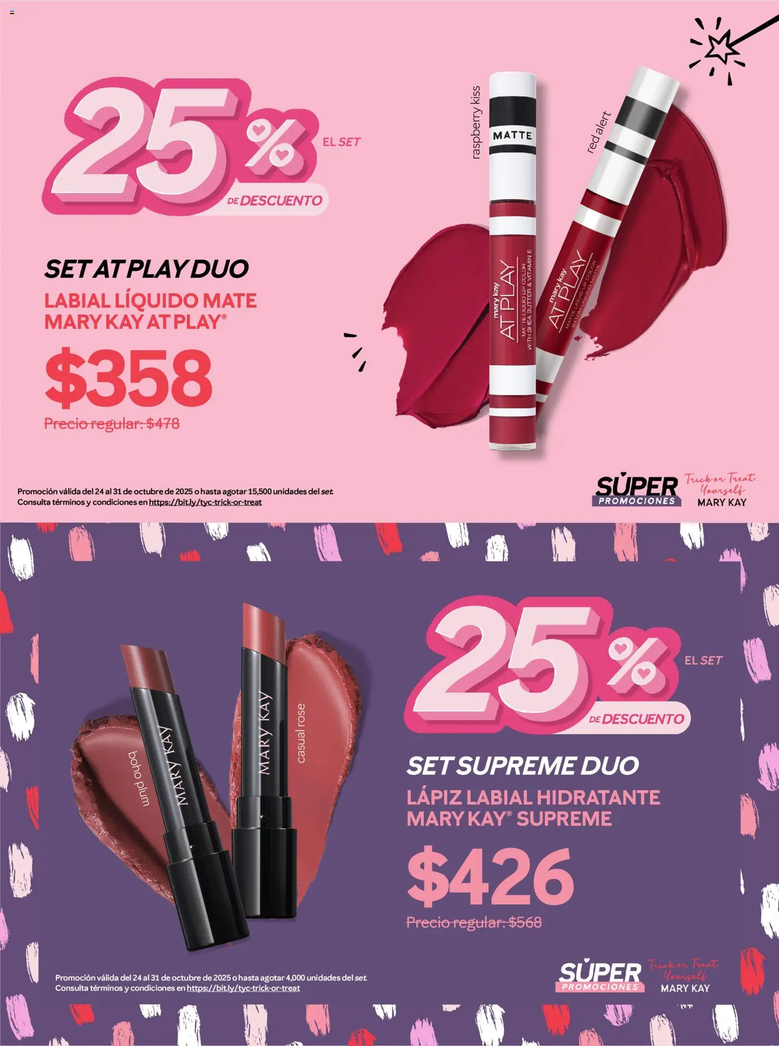 Nuevas ofertas de Mary Kay válidas en toda la República Mexicana desde el 24.10.2025. ¡Encuentra las mejores ofertas en Mary Kay catálogo! | Página: 2 | Productos: Mate, Lápiz labial