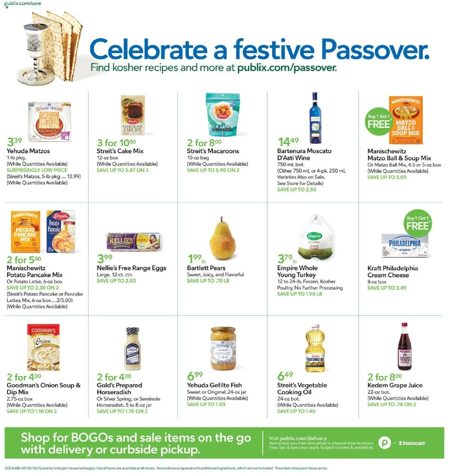 Publix Weekly Ad - valid from 25.03.2026 | Page: 20 | Products: Box, Eggs, Wine, Onion