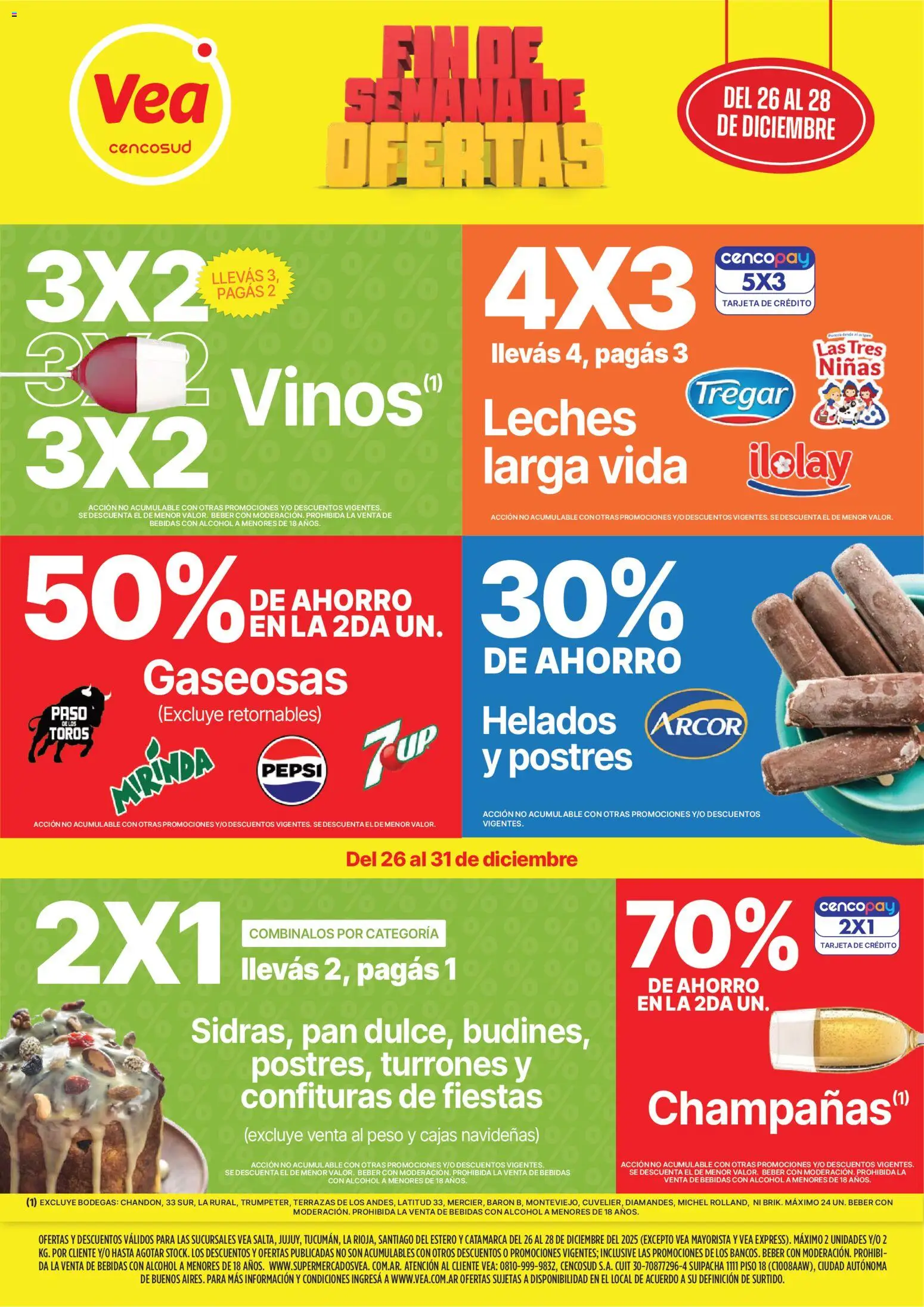 Vea - Oferta fin de semana │ válido desde el 26.12.2025 | Página: 1 | Productos: Peso, Pan