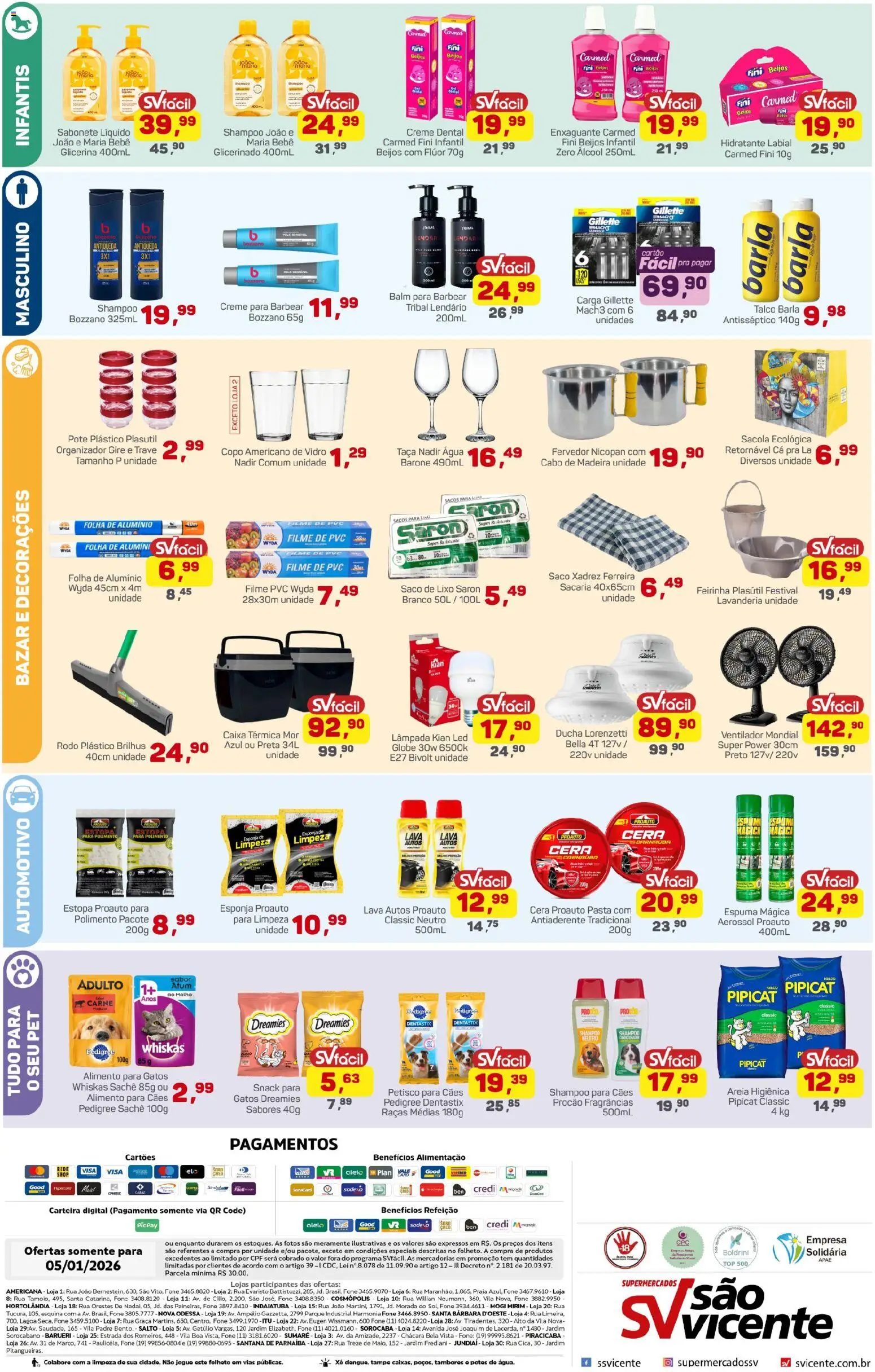 Supermercados São Vicente Folheto - válido de 05.01.2026 | Página: 2 | Produtos: filme de PVC, Caixa térmica, Creme, Rodo