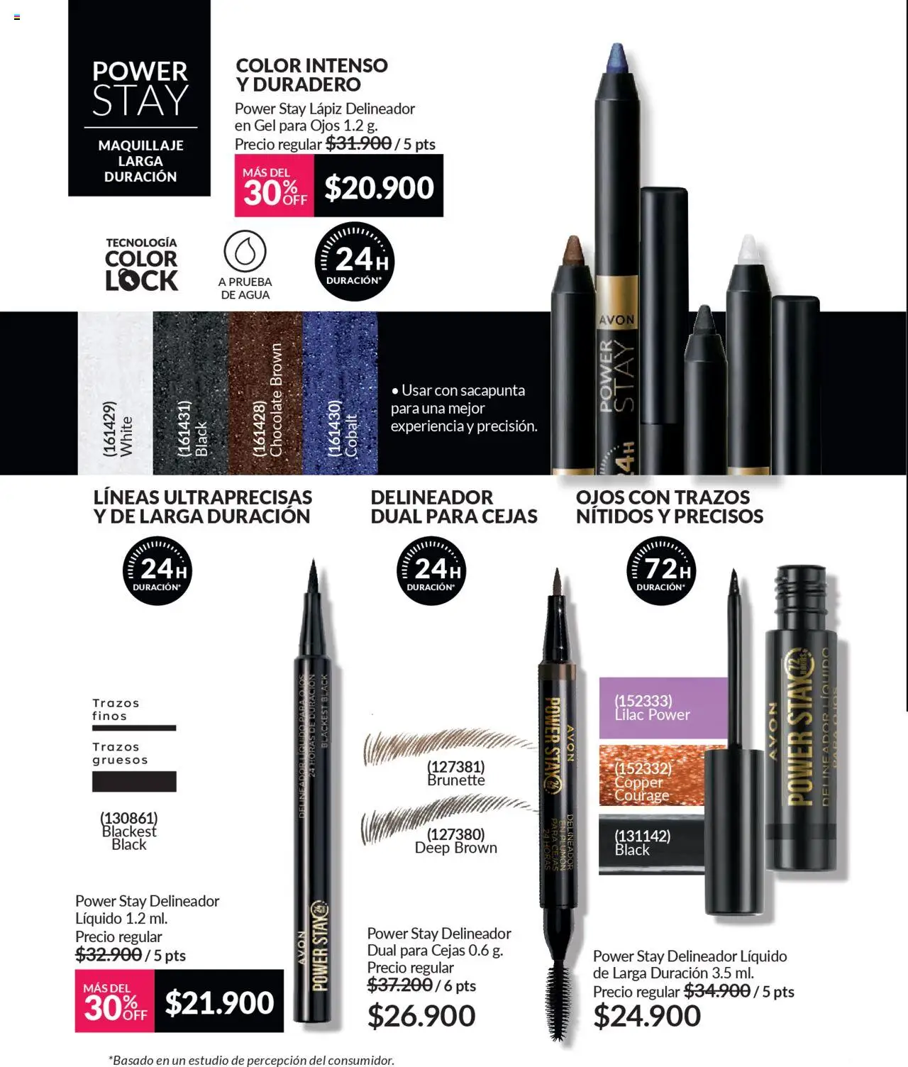 Avon revista - valida desde el 12.09.2025 | Página: 25 | Productos: Agua, Maquillaje, Delineador, Chocolate
