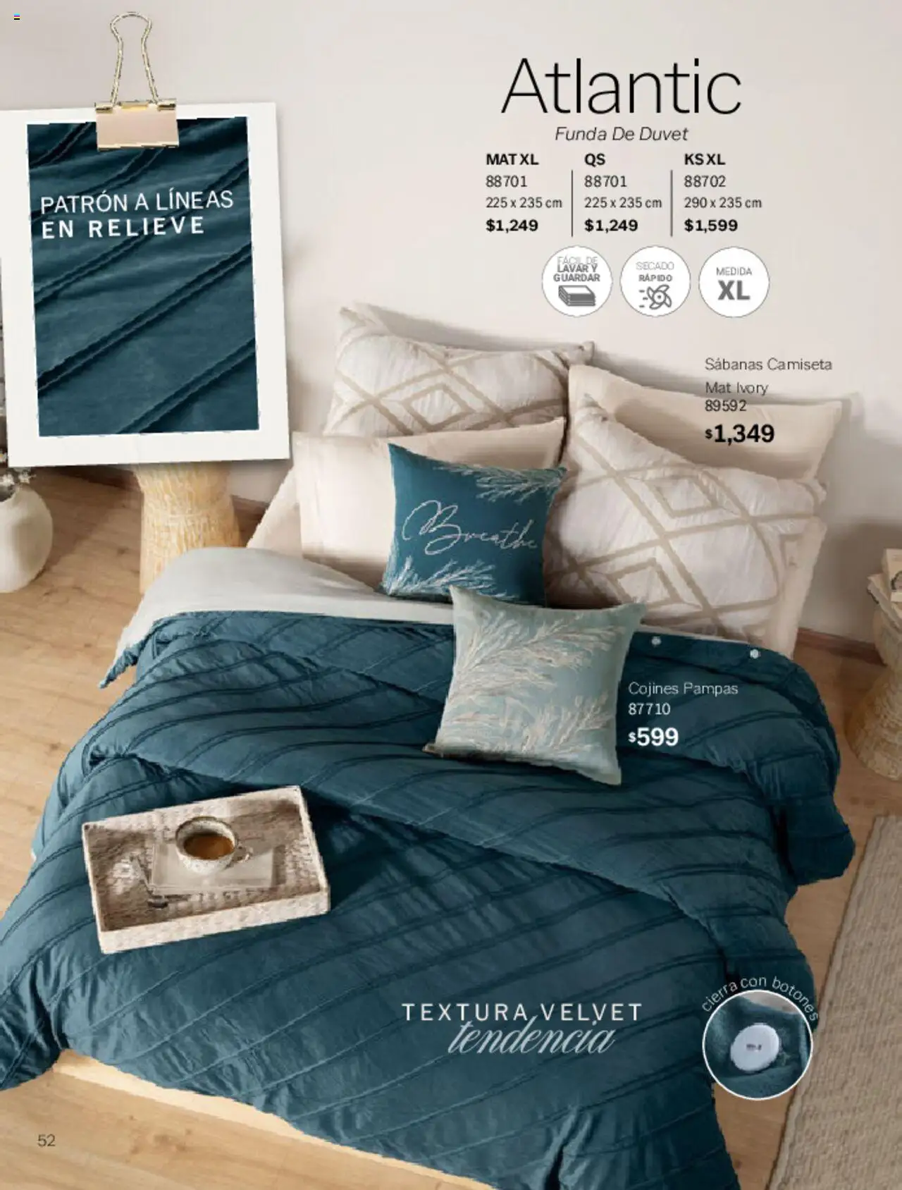 Nuevas ofertas de Vianney válidas en toda la República Mexicana desde el 07.03.2025. ¡Encuentra las mejores ofertas en Vianney catálogo Primavera! | Página: 54 | Productos: Funda, Sabanas, Camiseta