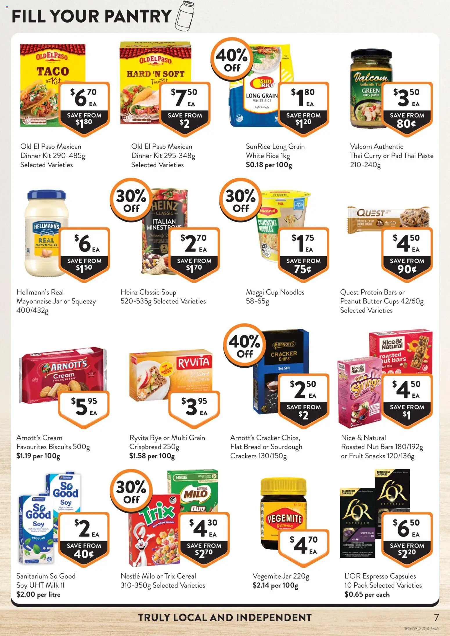 Foodworks catalogue - valid from 22.04.2026 | Page: 7 | Products: Bread, Cereal, Rye, Vegemite