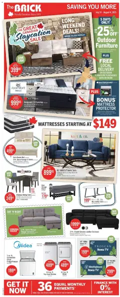 Preview of The Brick weekly flyer / circulaire from shop The Brick valid from 31.07.2025