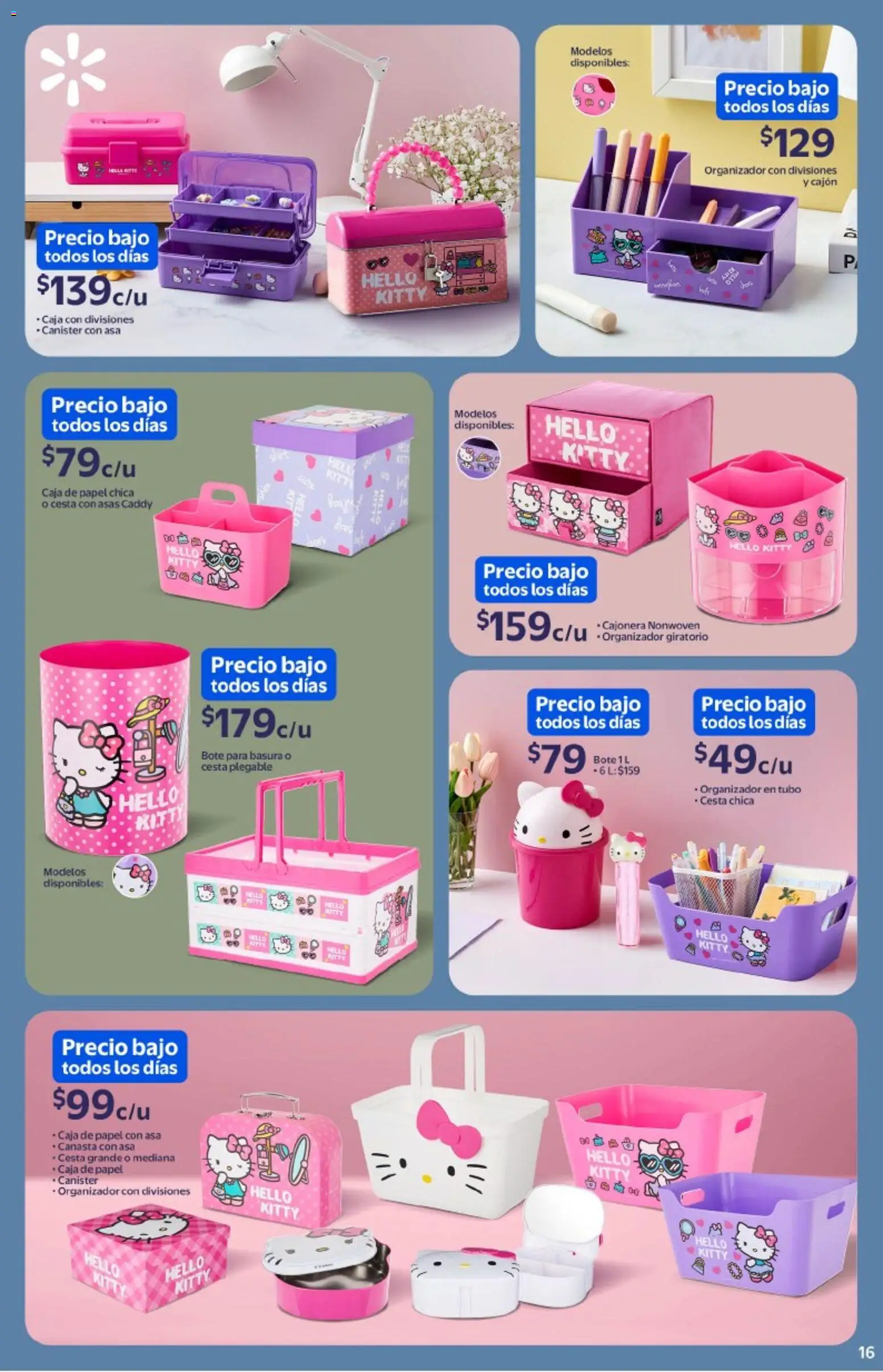 Nuevas ofertas de Walmart válidas en toda la República Mexicana desde el 26.12.2025. ¡Encuentra las mejores ofertas en Walmart catálogo La paz de un hogar limpio y ordenado ! | Página: 16 | Productos: Organizador, Cajonera, Caja, Canasta