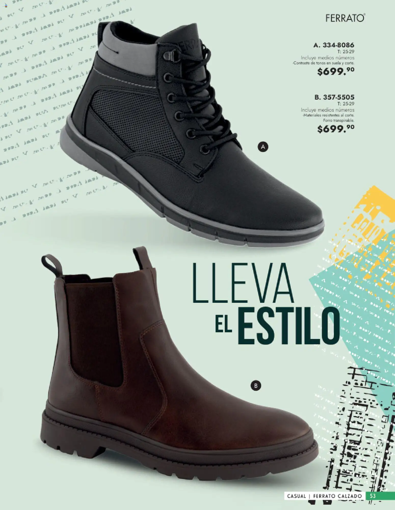 Nuevas ofertas de Andrea válidas en toda la República Mexicana desde el 25.01.2026. ¡Encuentra las mejores ofertas en Andrea catálogo Calzado Caballero! | Página: 53