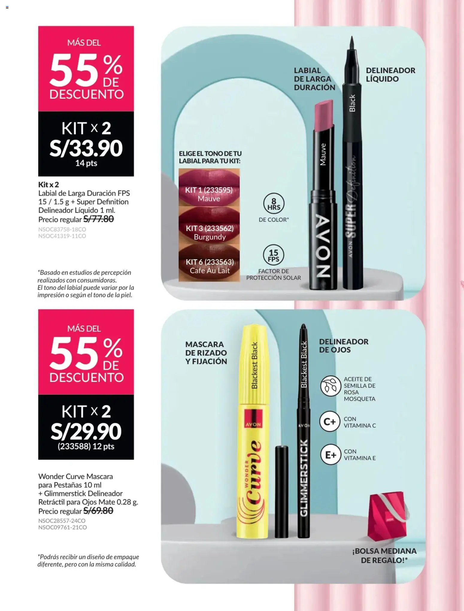 Catálogo Avon válido desde 31.01.2026 | Página: 223 | Productos: Delineador, Café, Empaque, Bolsa