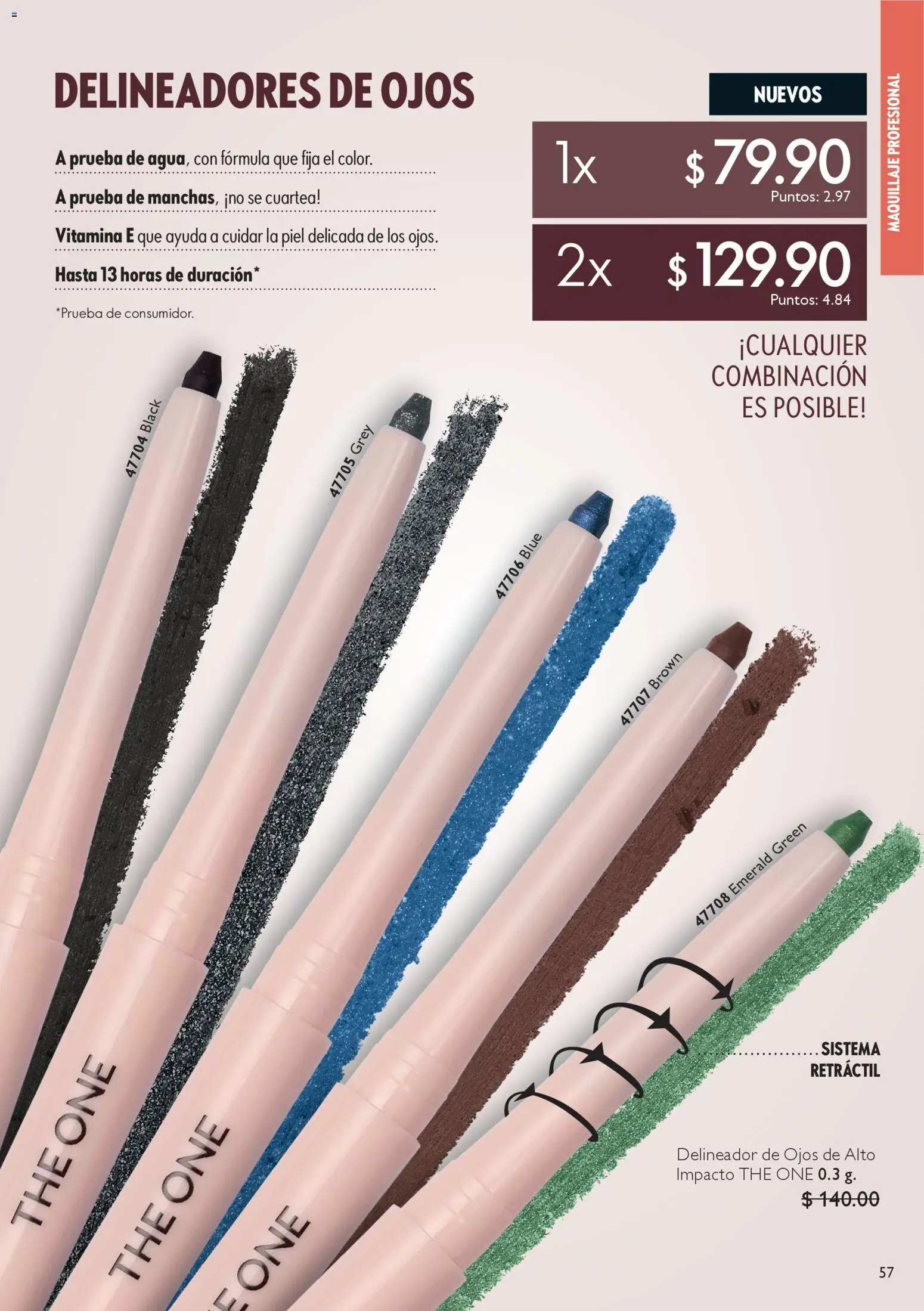 Nuevas ofertas de Oriflame válidas en toda la República Mexicana desde el 06.12.2025. ¡Encuentra las mejores ofertas en Oriflame campaña 12 2025! | Página: 57 | Productos: Maquillaje, Delineador de ojos, Delineador