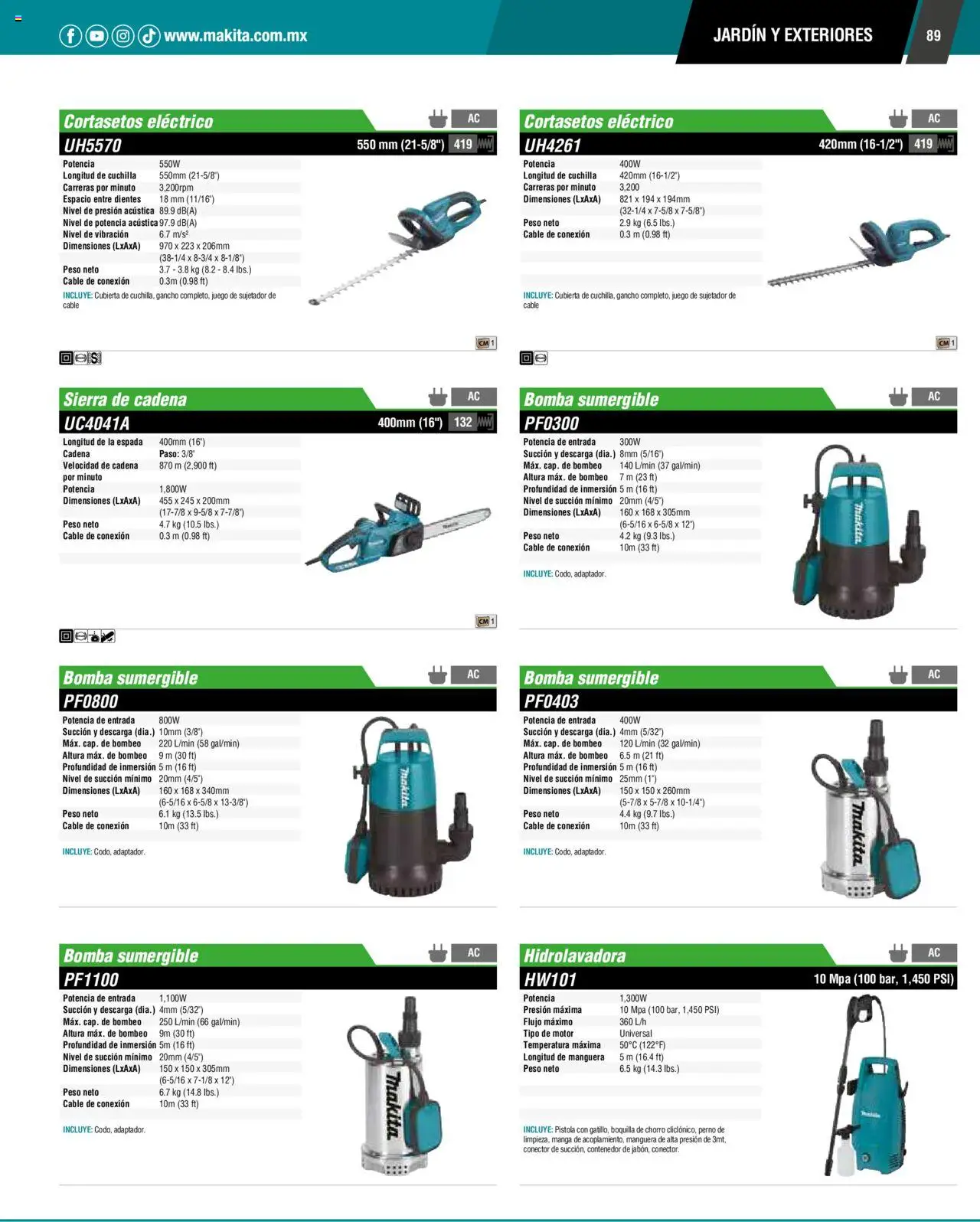 Nuevas ofertas de Makita válidas en toda la República Mexicana desde el 17.04.2024. ¡Encuentra las mejores ofertas en Makita catálogo ! | Página: 89 | Productos: Cable, Sierra, Contenedor, Cadena