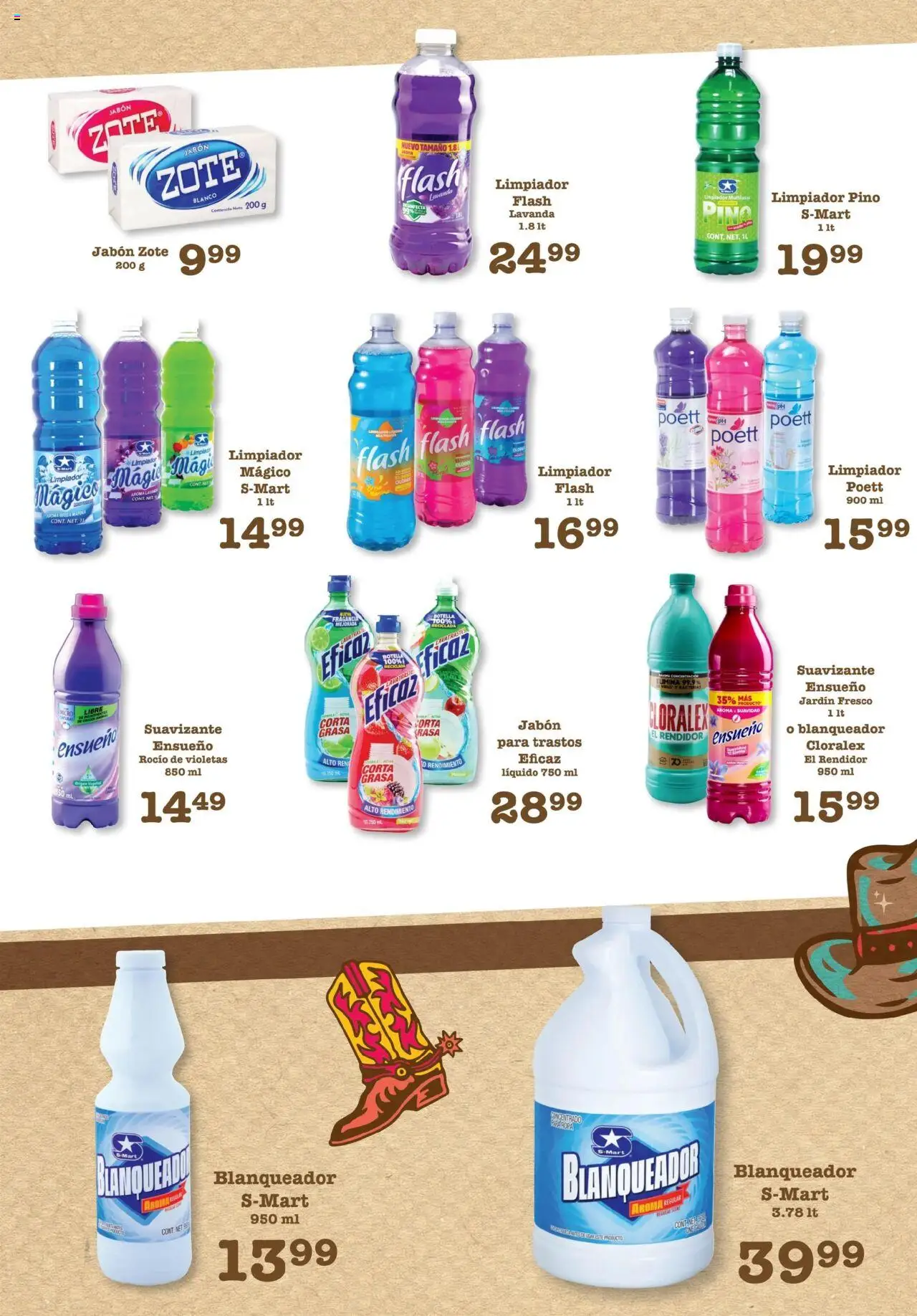 Nuevas ofertas de S-Mart válidas en toda la República Mexicana desde el 29.07.2025. ¡Encuentra las mejores ofertas en S-Mart - Folleto de Feria - Monterrey! | Página: 4 | Productos: Limpiador, Botella, Fragancia, Jabón