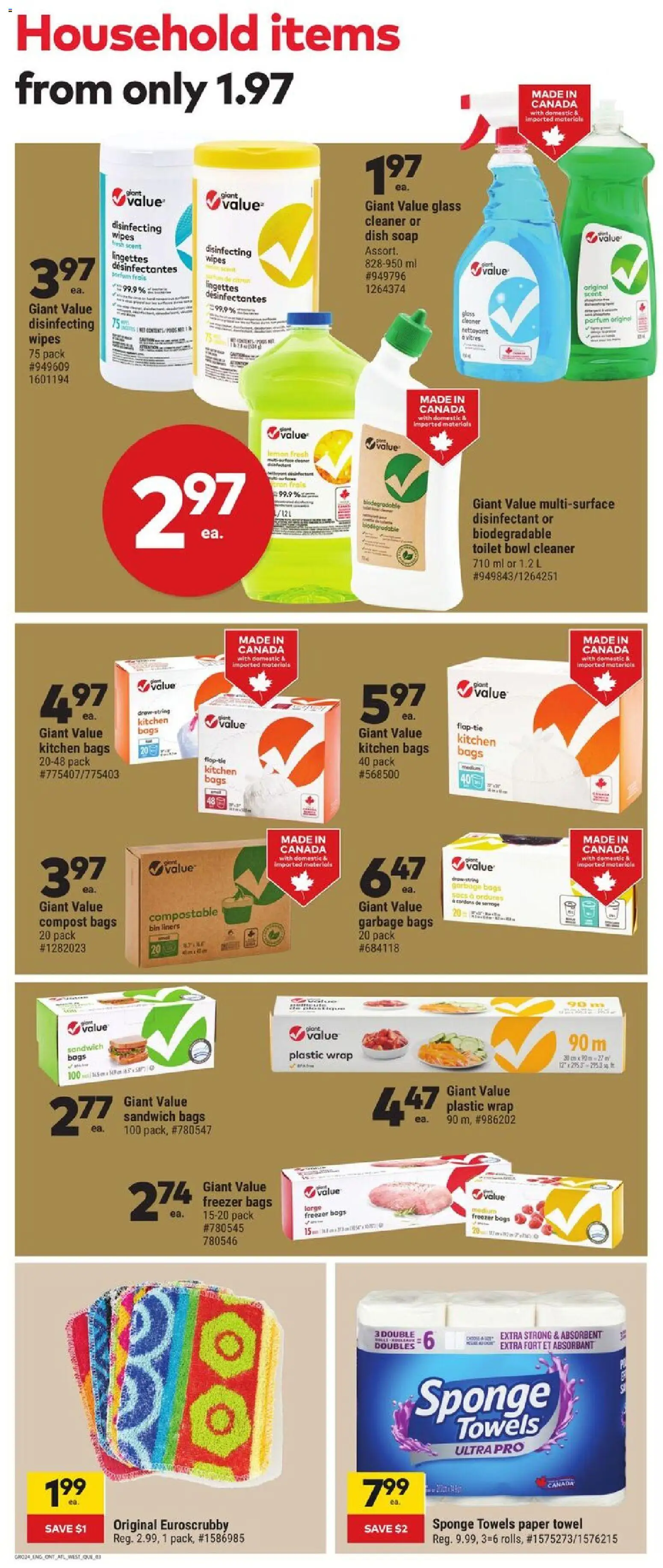 Giant Tiger flyer valid from 14.01.2026 | Page: 3 | Products: Freezer, Sponge, Soap