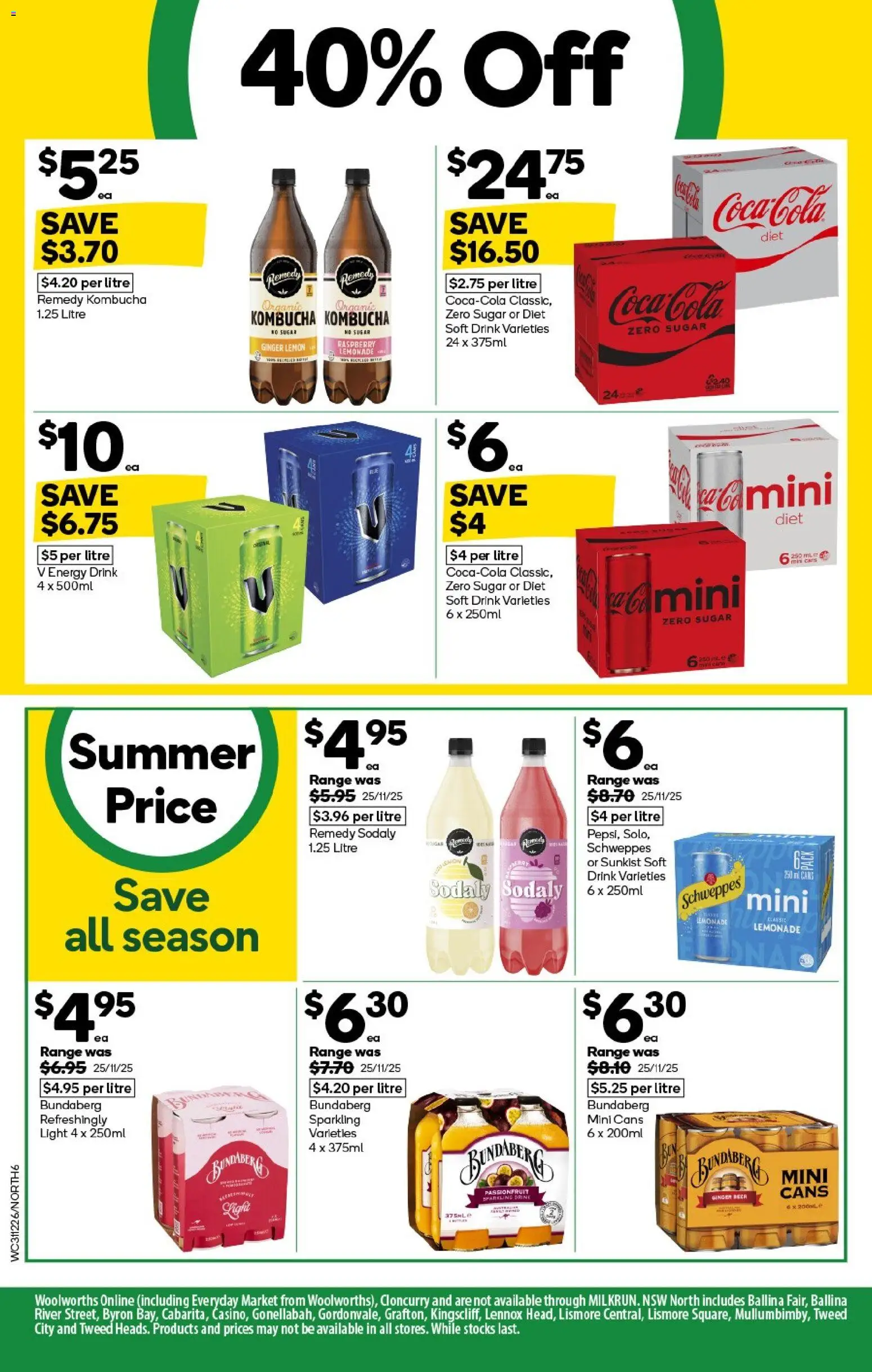Woolworths catalogue - valid from 31.12.2025 | Page: 6 | Products: Light, Energy drink, Beer, Sugar