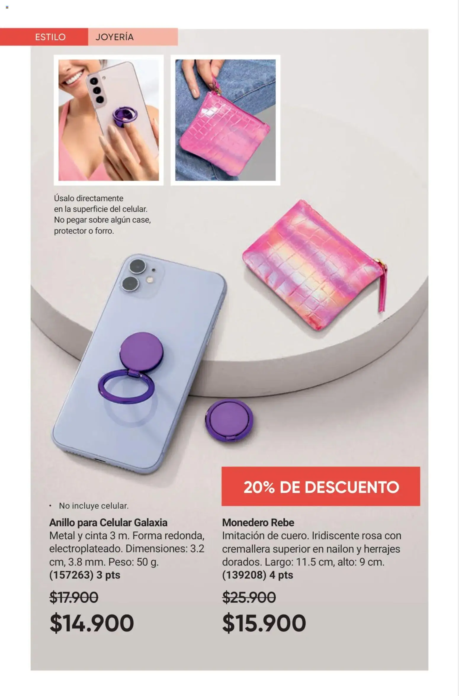 Avon revista - valida desde el 17.11.2025 | Página: 72 | Productos: Anillo, Peso, Sobre, Monedero