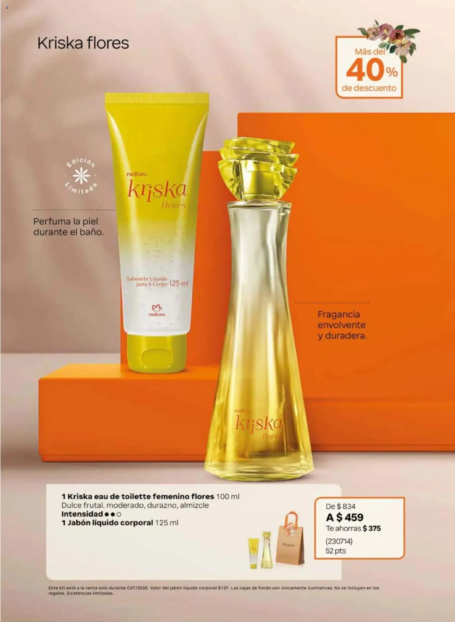 Nuevas ofertas de Natura válidas en toda la República Mexicana desde el 24.04.2026. ¡Encuentra las mejores ofertas en Natura campaña 7 2026! | Página: 15 | Productos: Jabón líquido, Té, Fragancia, Eau de toilette