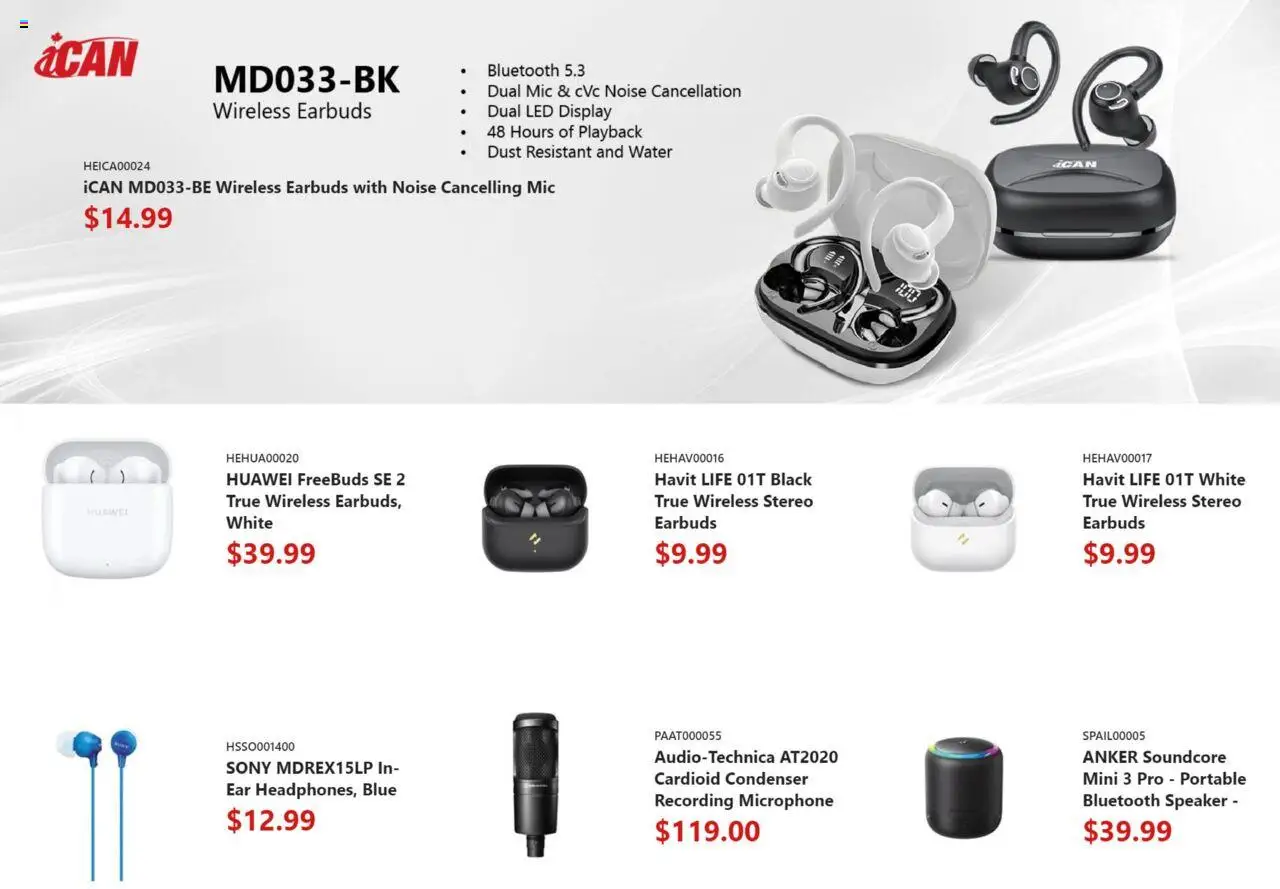 Canada Computers flyer valid from 12.09.2025 | Page: 12 | Products: Microphone, Speaker