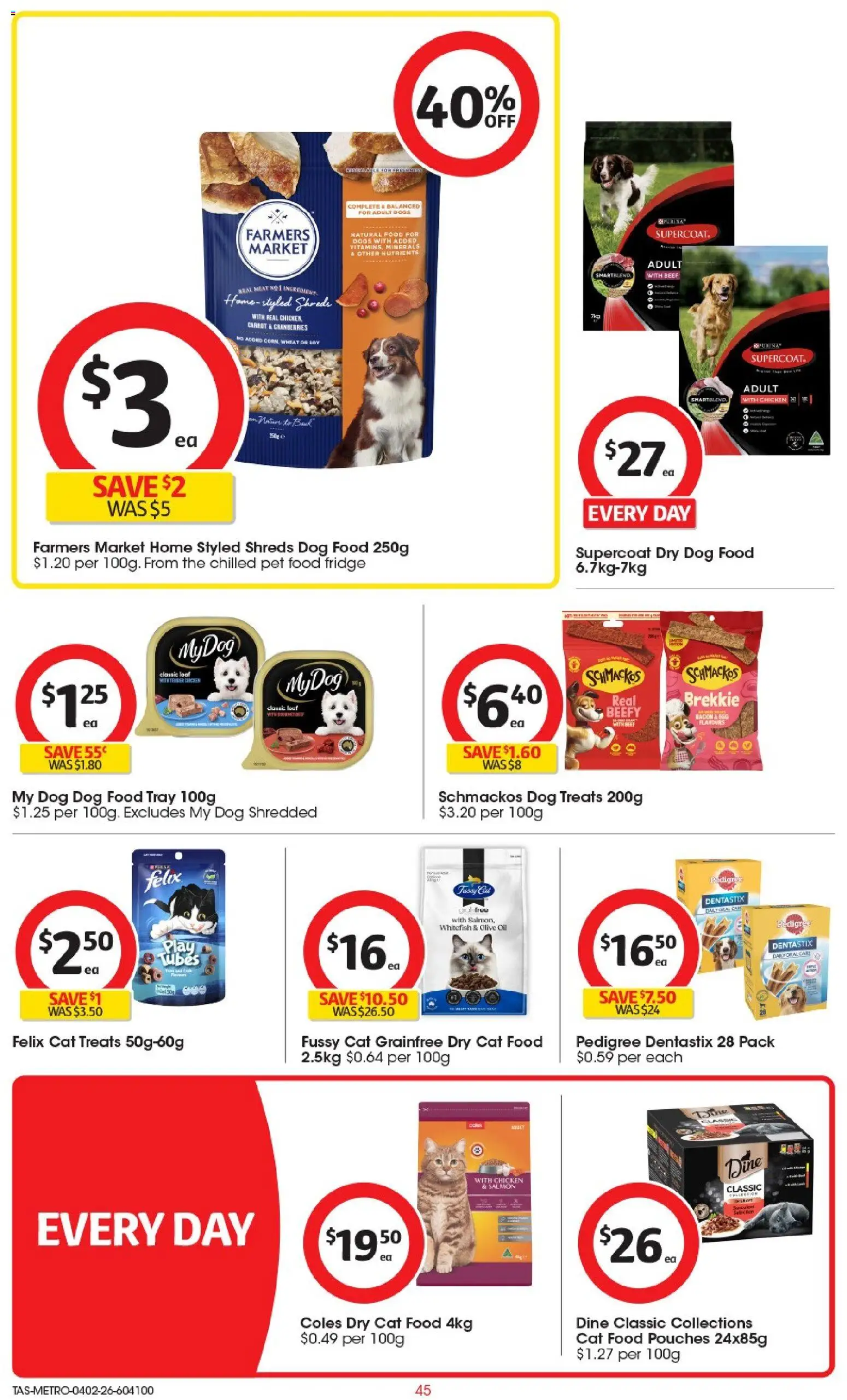 Coles catalogue - valid from 04.02.2026 | Page: 46 | Products: Bacon, Beef, Dog food, Wheat