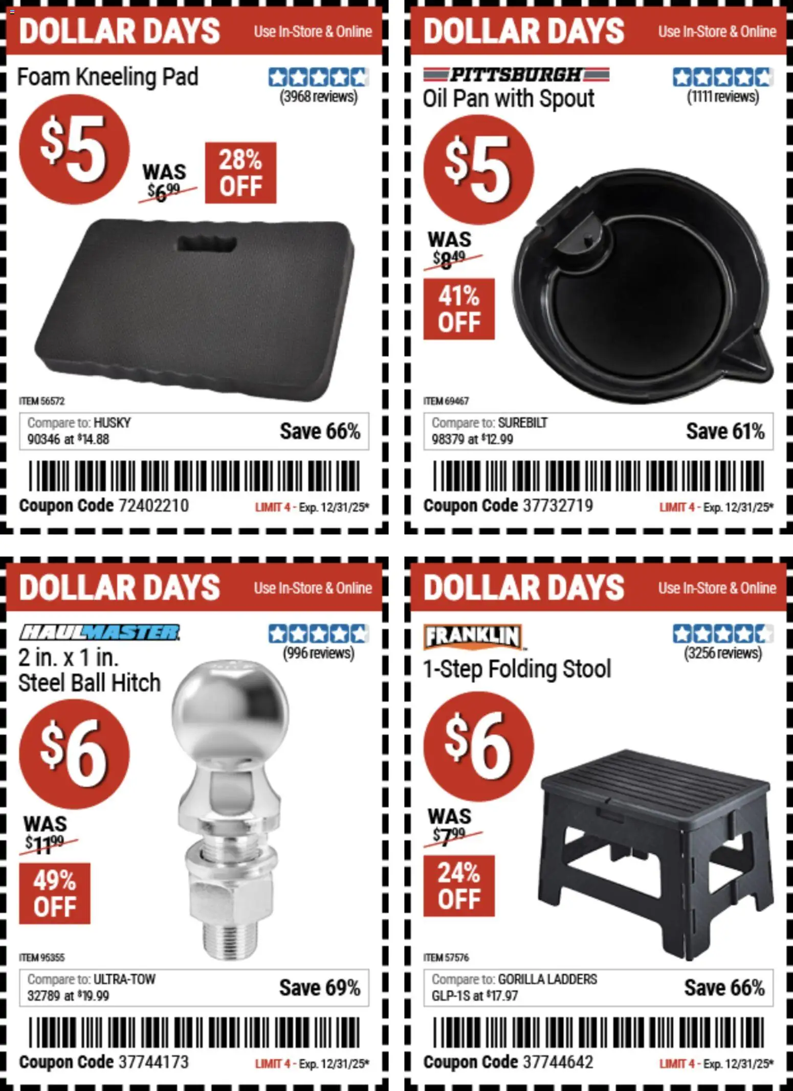 Harbor Freight Dollar Days - valid from 18.12.2025 | Page: 1