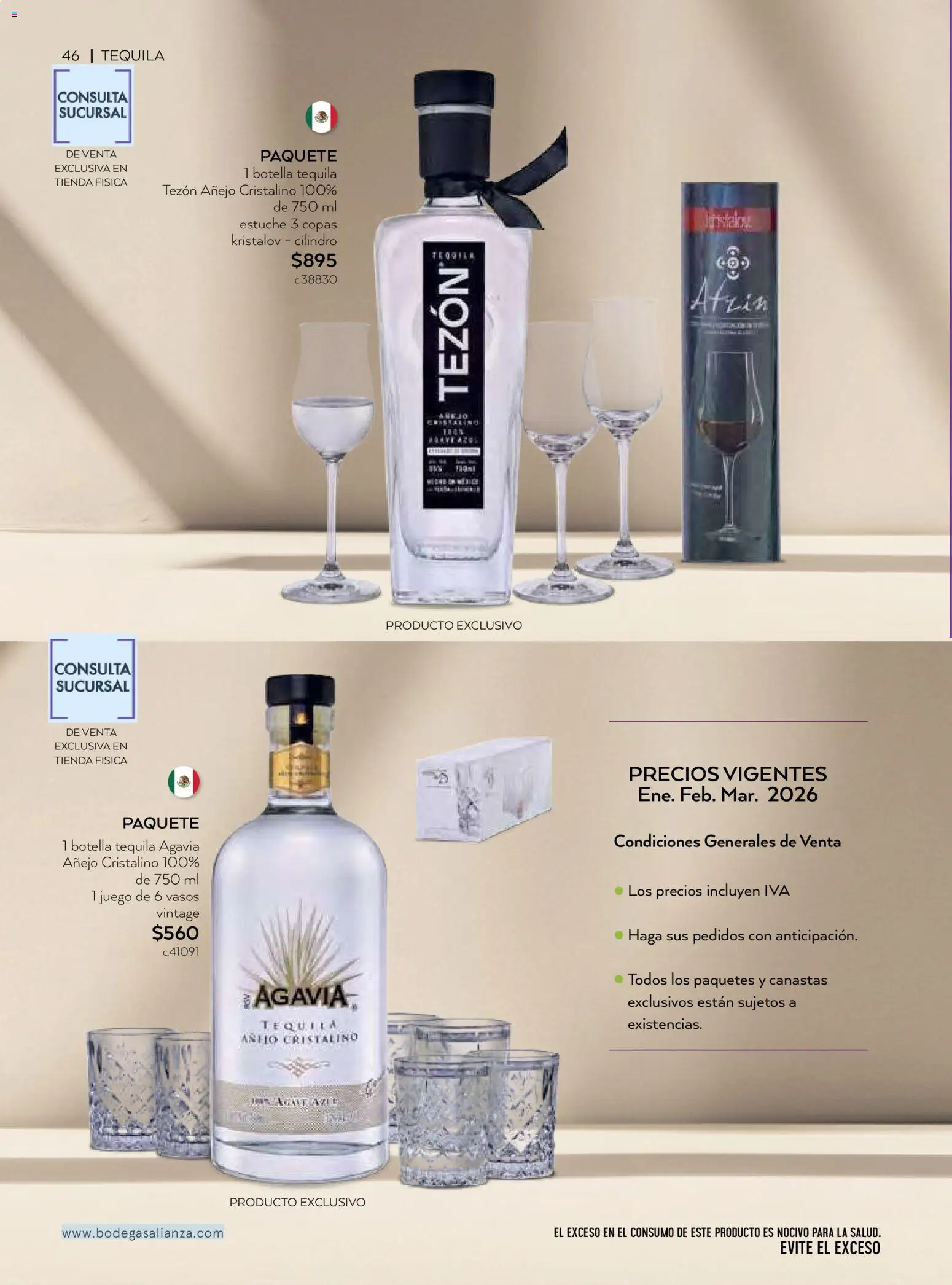 Nuevas ofertas de Bodegas Alianza válidas en toda la República Mexicana desde el 01.01.2026. ¡Encuentra las mejores ofertas en Bodegas Alianza catálogo! | Página: 48 | Productos: Estuche, Tequila, Juego, Vasos