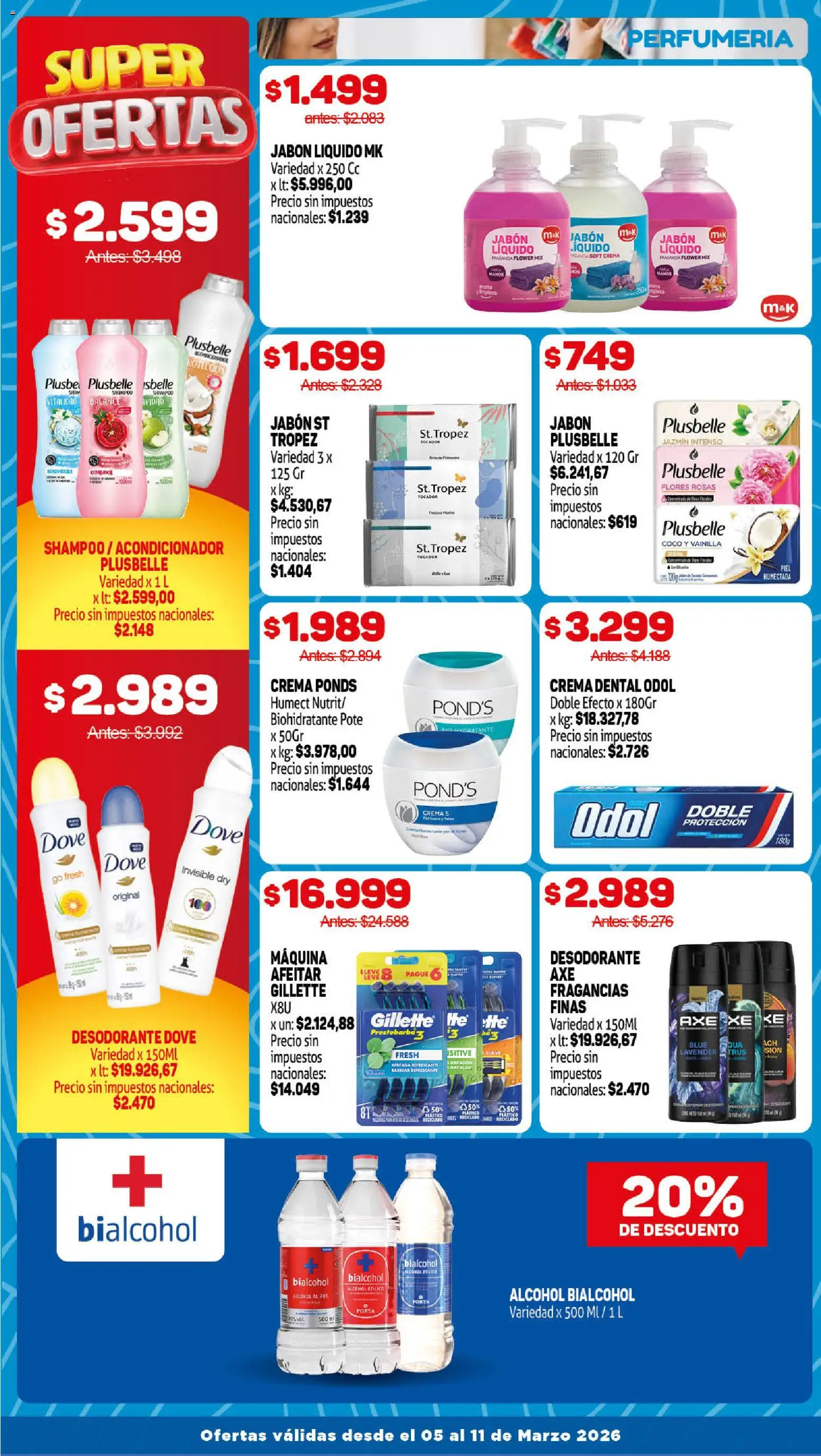 Makro OFERTAS IMPERDIBLES │ válido desde el 05.03.2026 | Página: 11 | Productos: Acondicionador, Jabón, Desodorante, Crema