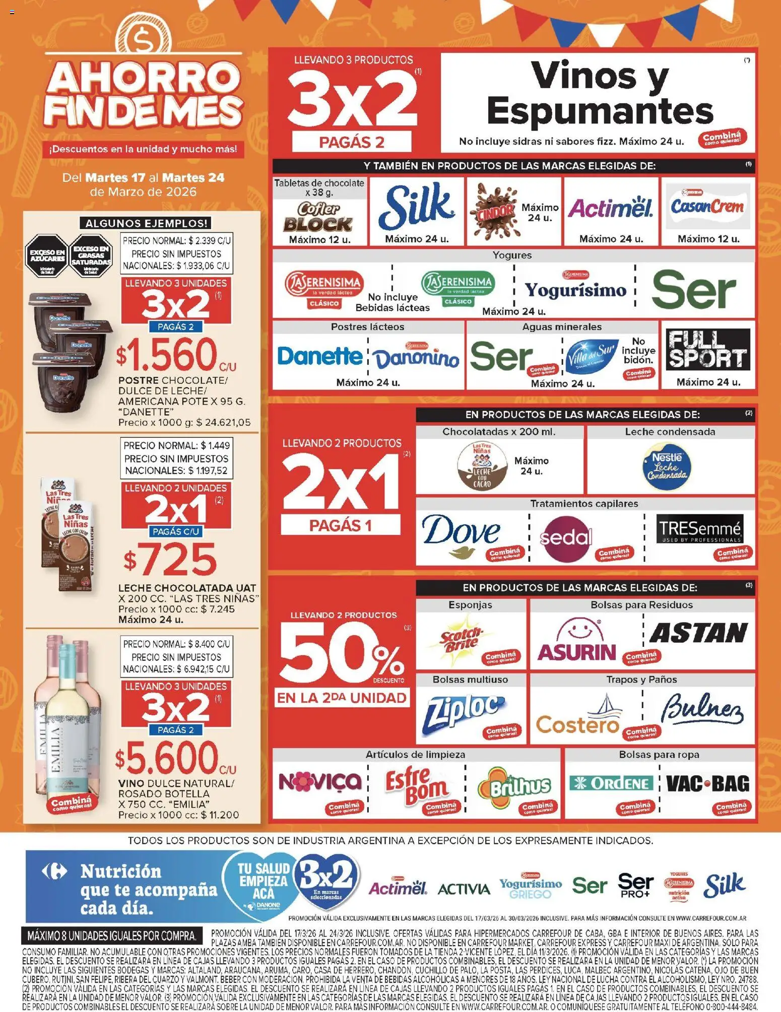 Carrefour ofertas │ válido desde el 17.03.2026 | Página: 12 | Productos: Botella, Sobre, Ropa, Té
