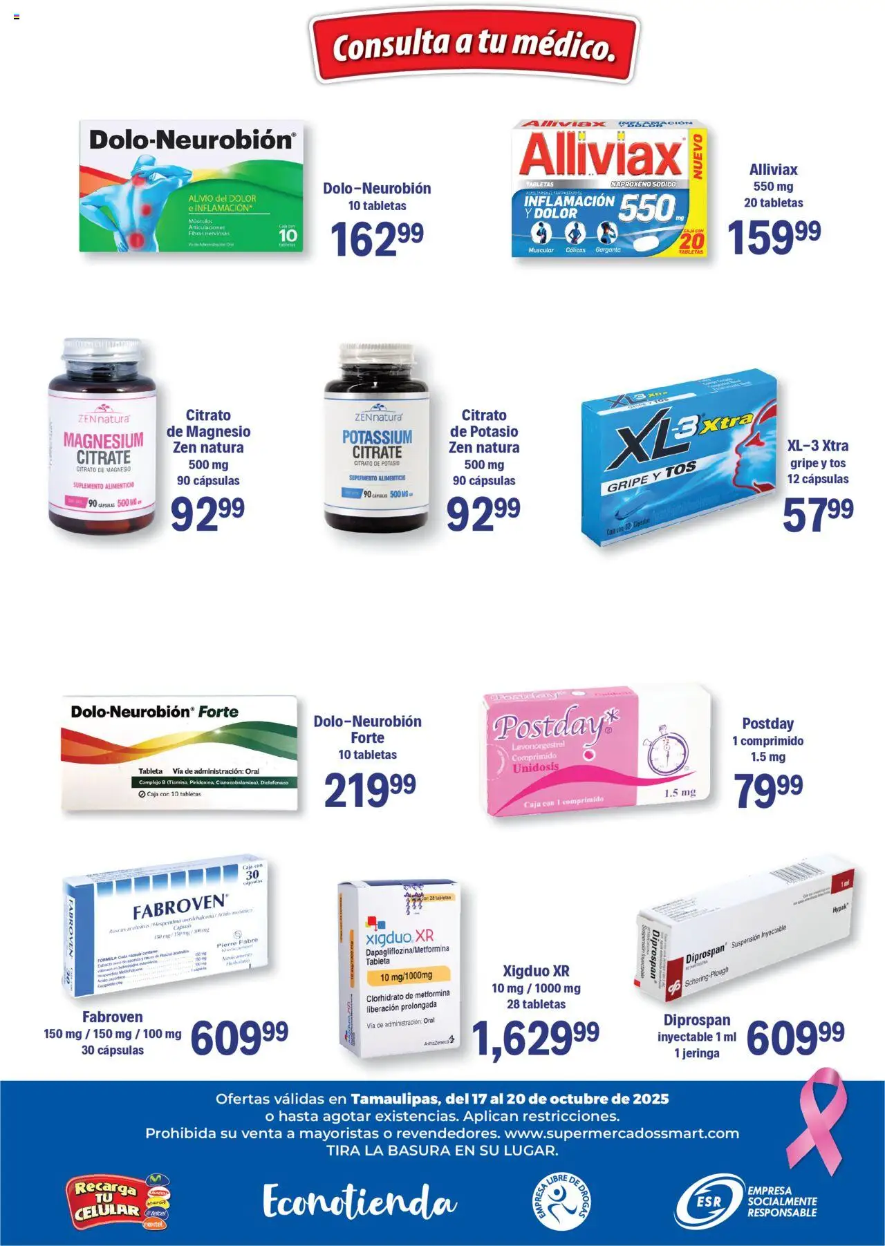 Nuevas ofertas de S-Mart válidas en toda la República Mexicana desde el 17.10.2025. ¡Encuentra las mejores ofertas en S-Mart folleto Ofertas de Feria Reynosa! | Página: 6 | Productos: Caja, Tableta